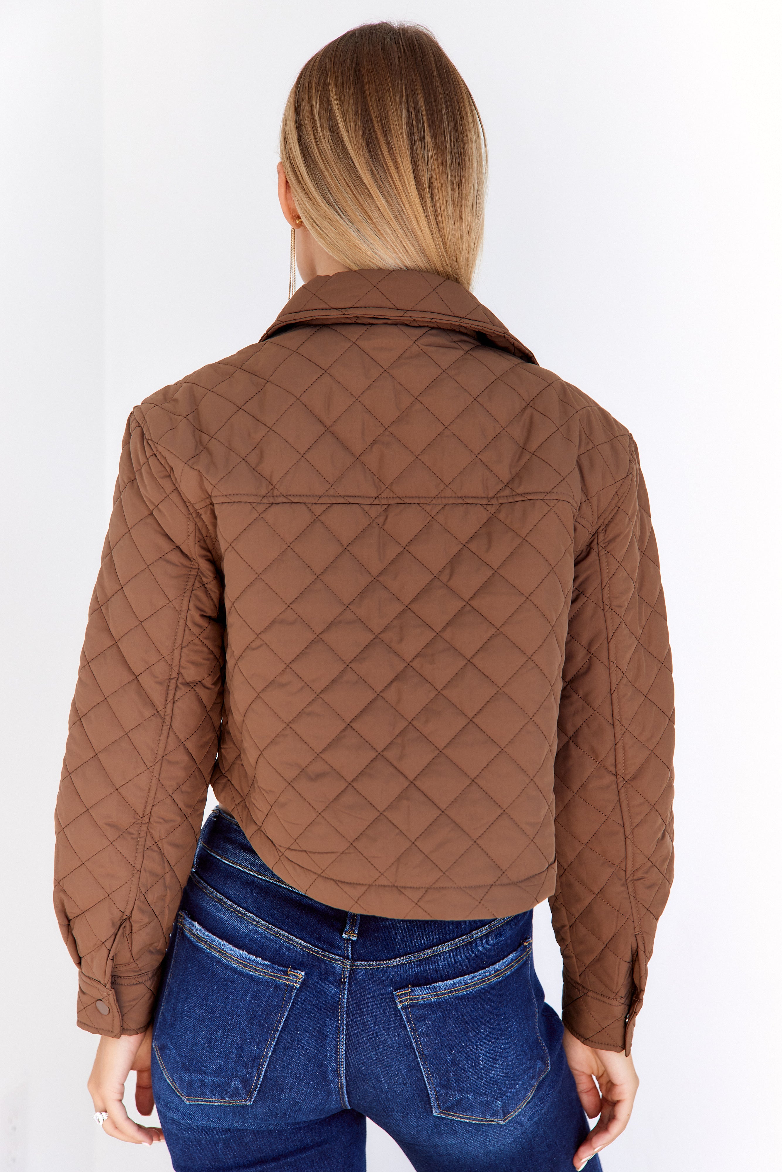 Jamie Cropped Quilted Shacket - fab'rik
