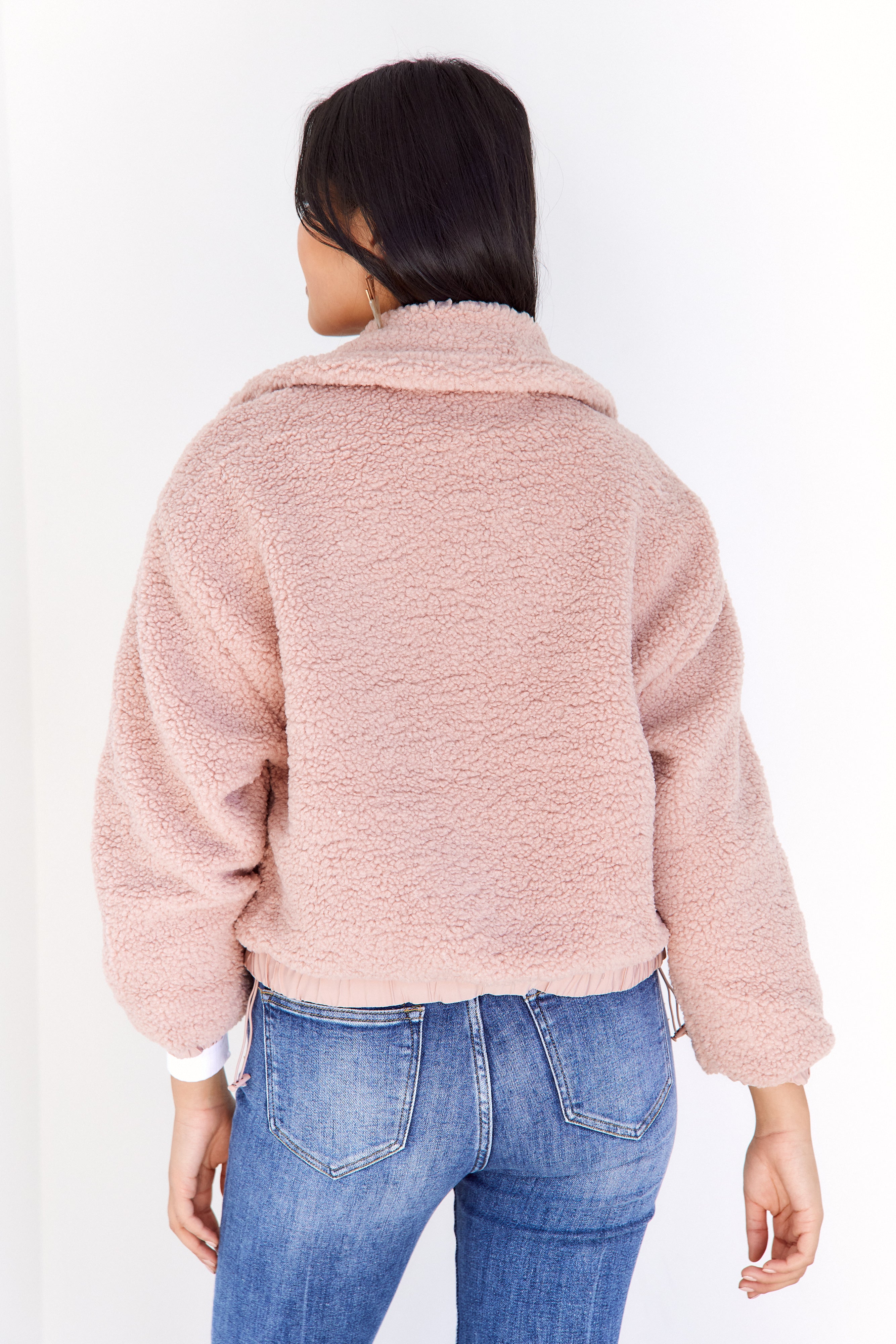 Gracie Fuzzy Zip Up Jacket - fab'rik
