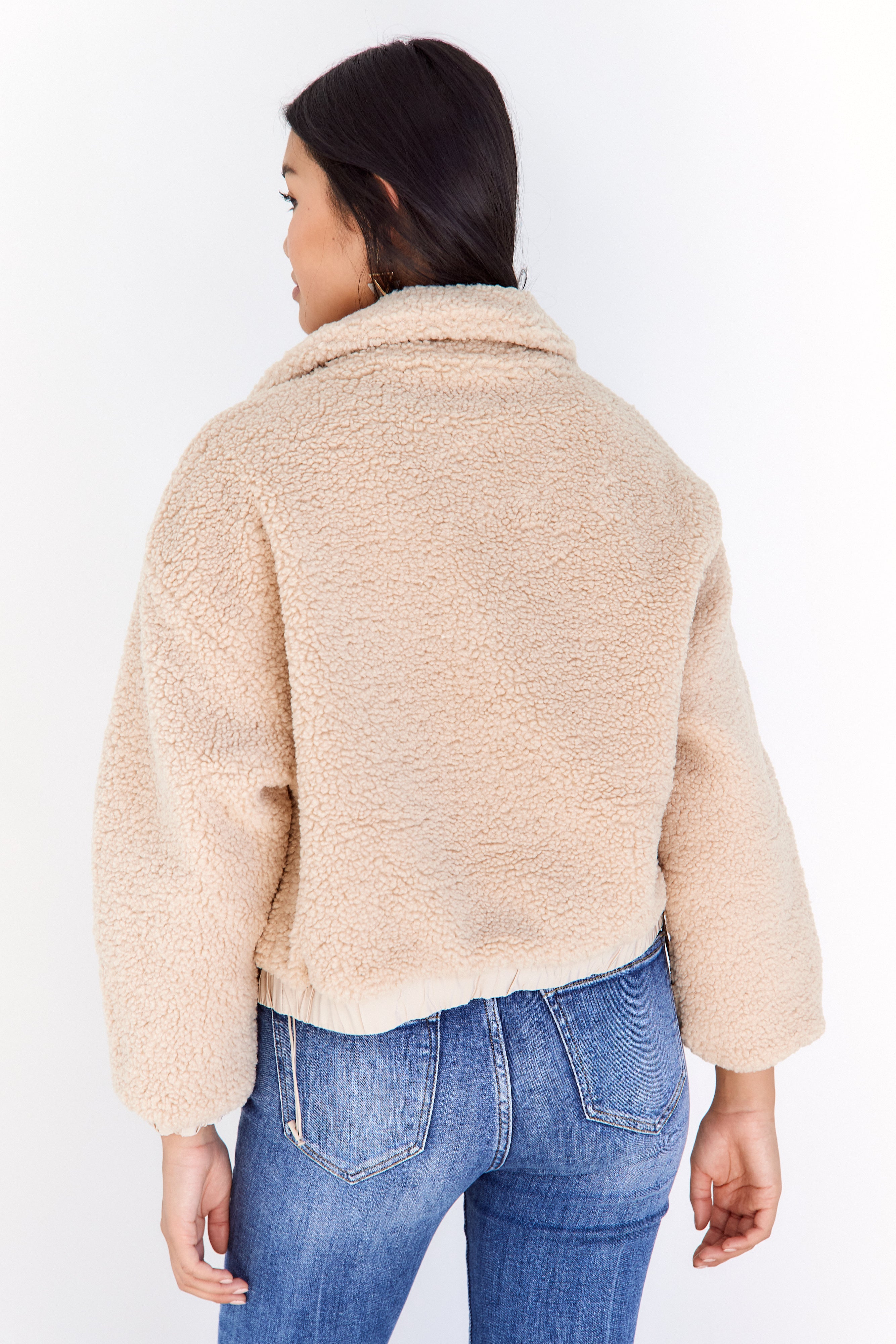 Gracie Fuzzy Zip Up Jacket - fab'rik