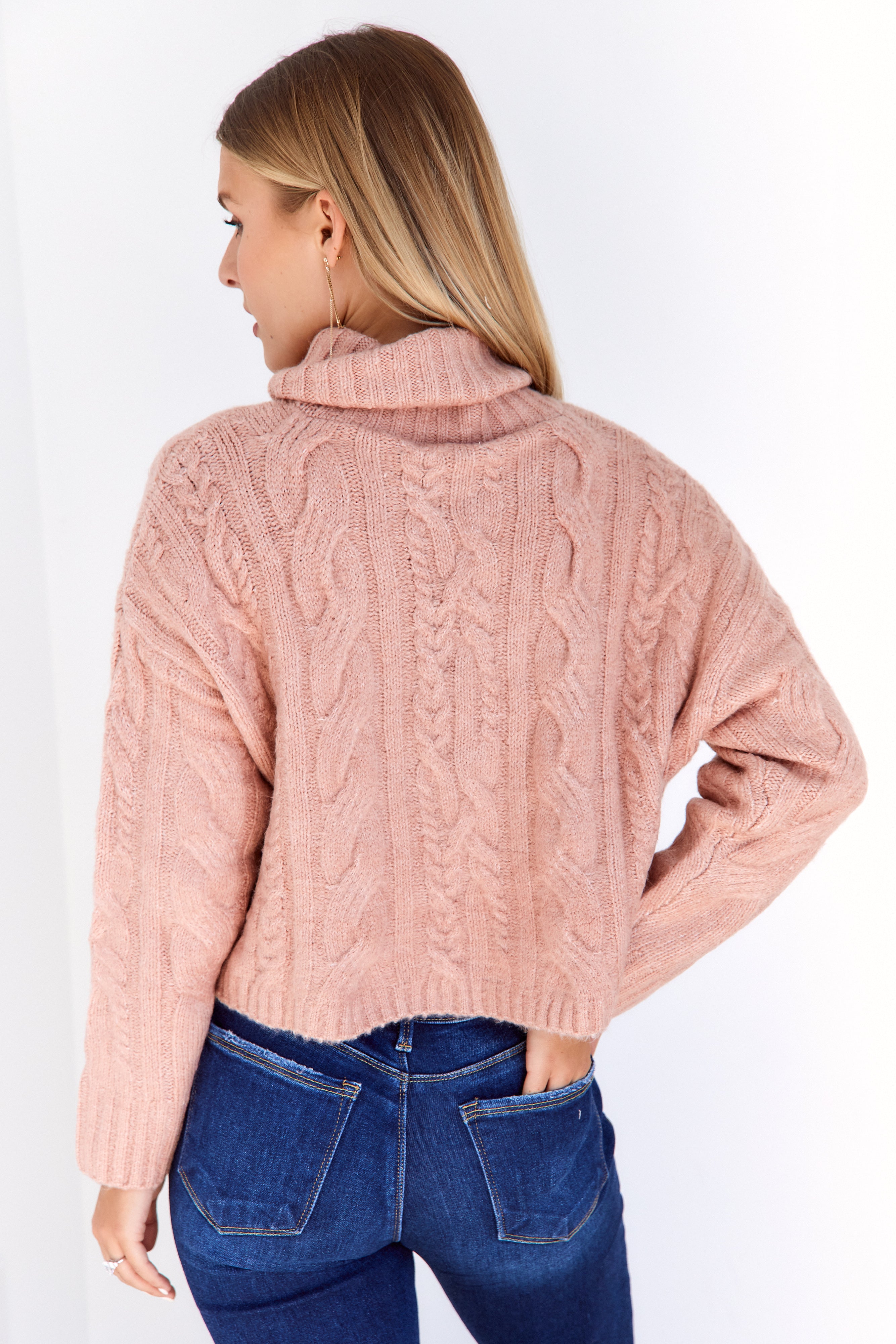 Marfa Twisted Cableknit Turtleneck Sweater - fab'rik