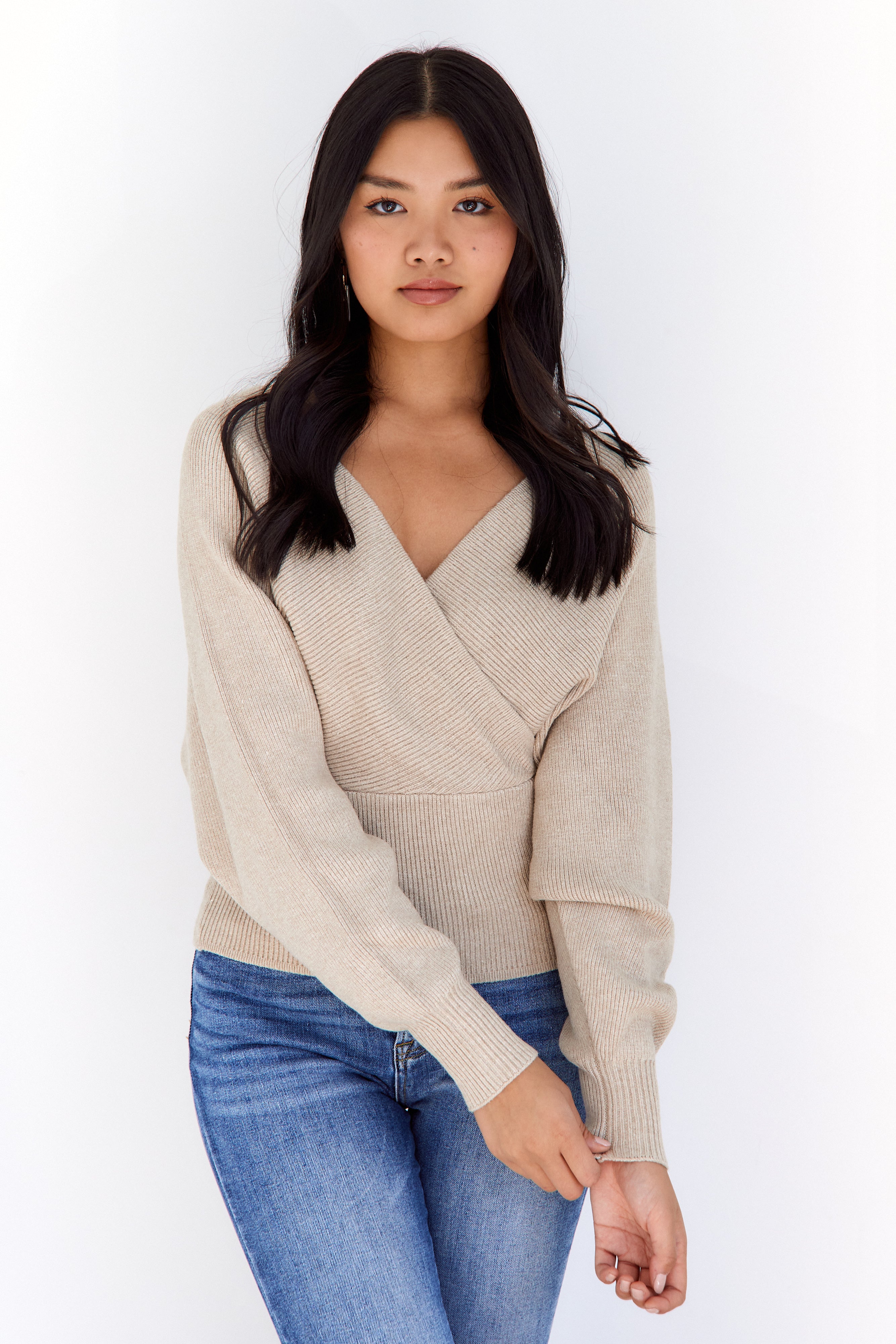 Vonceil Wrap Sweater - fab'rik