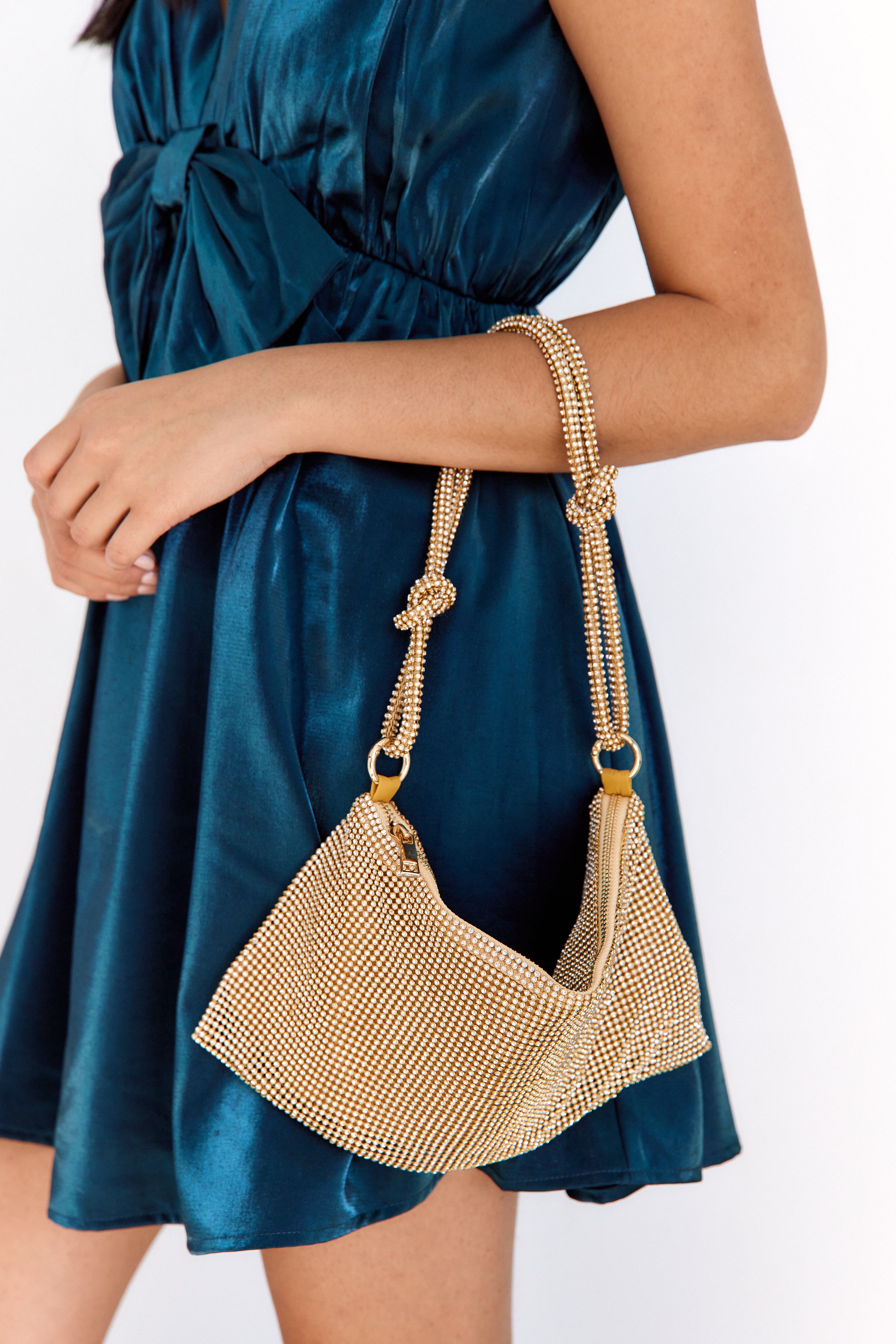 Ari Shimmer Chain Shoulder Bag - fab'rik