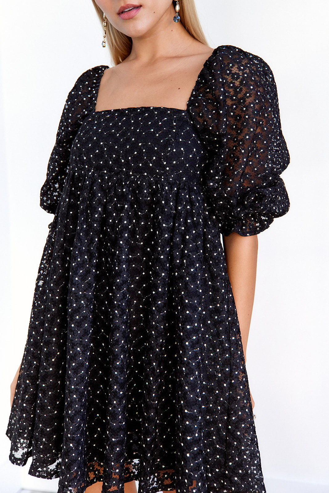 Gigi Sparkle Floral Mini Dress - fab'rik