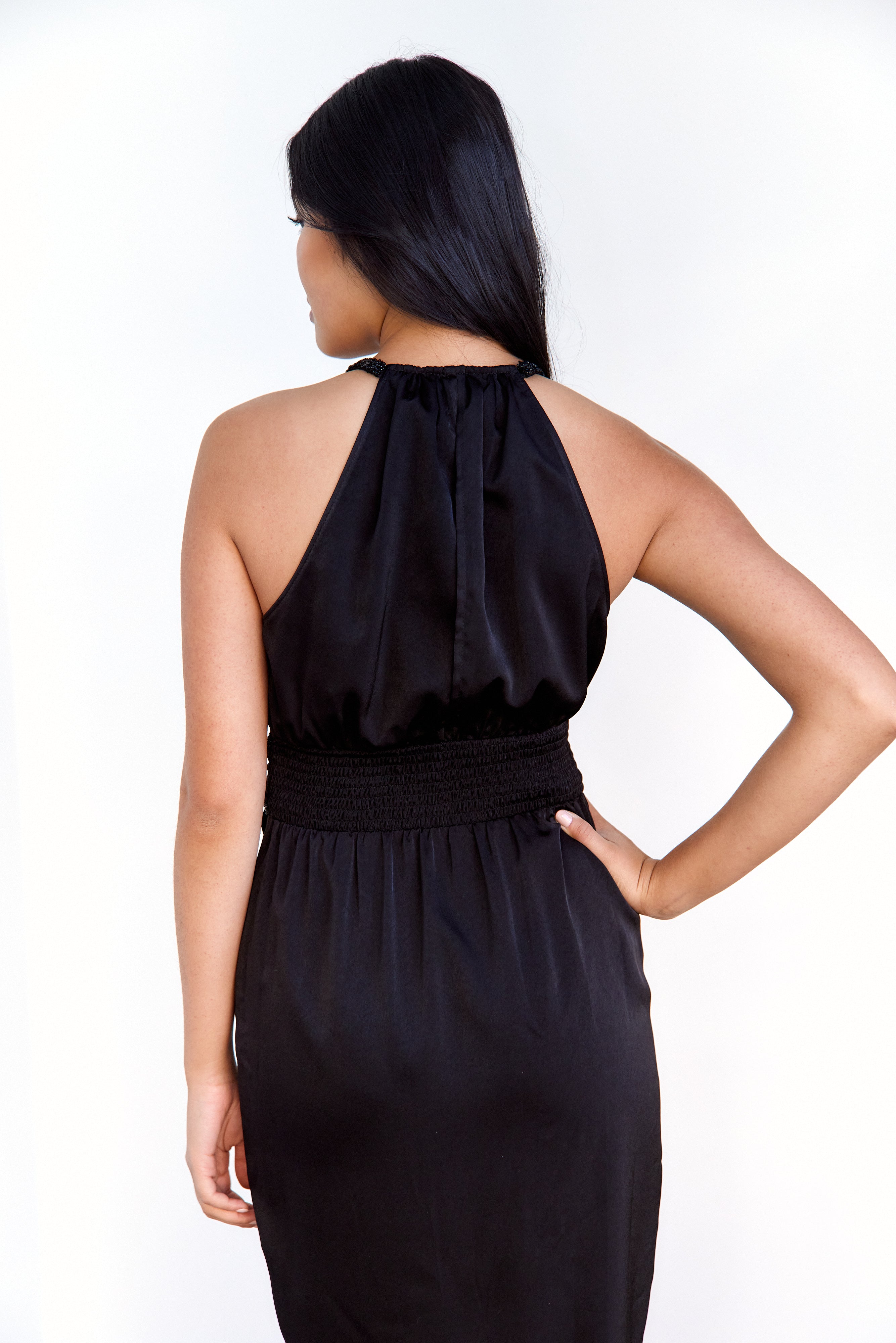 Aria Twist Front Midi Dress - fab'rik