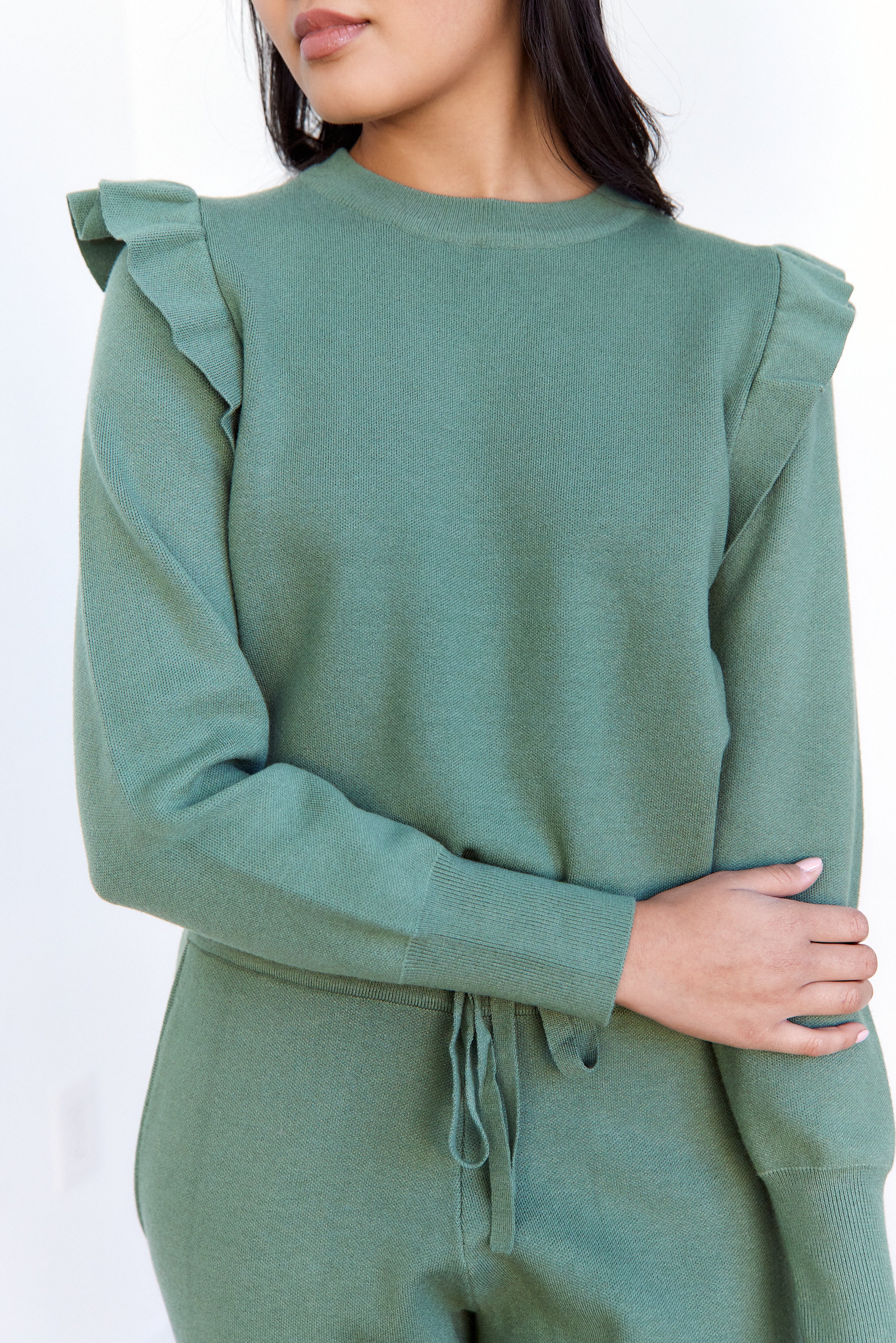 Jazlyn Ruffle Sweater Pullover - fab'rik