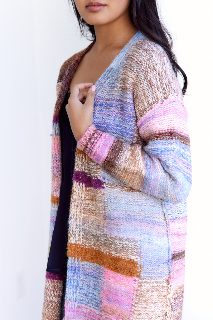 Izzy Striped Knit Cardigan - fab'rik