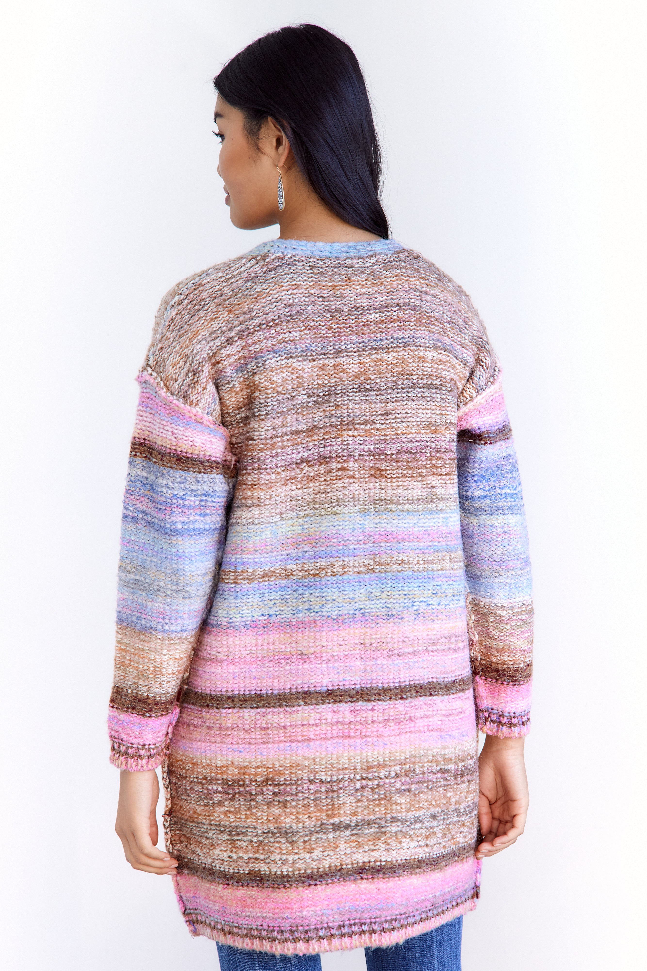 Izzy Striped Knit Cardigan - fab'rik