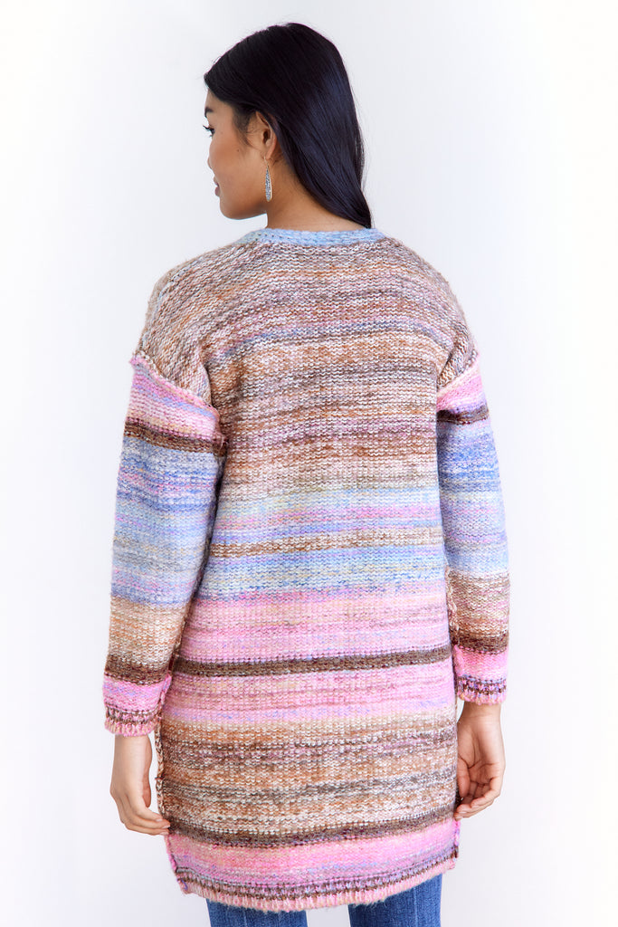 Izzy Striped Knit Cardigan - fab'rik