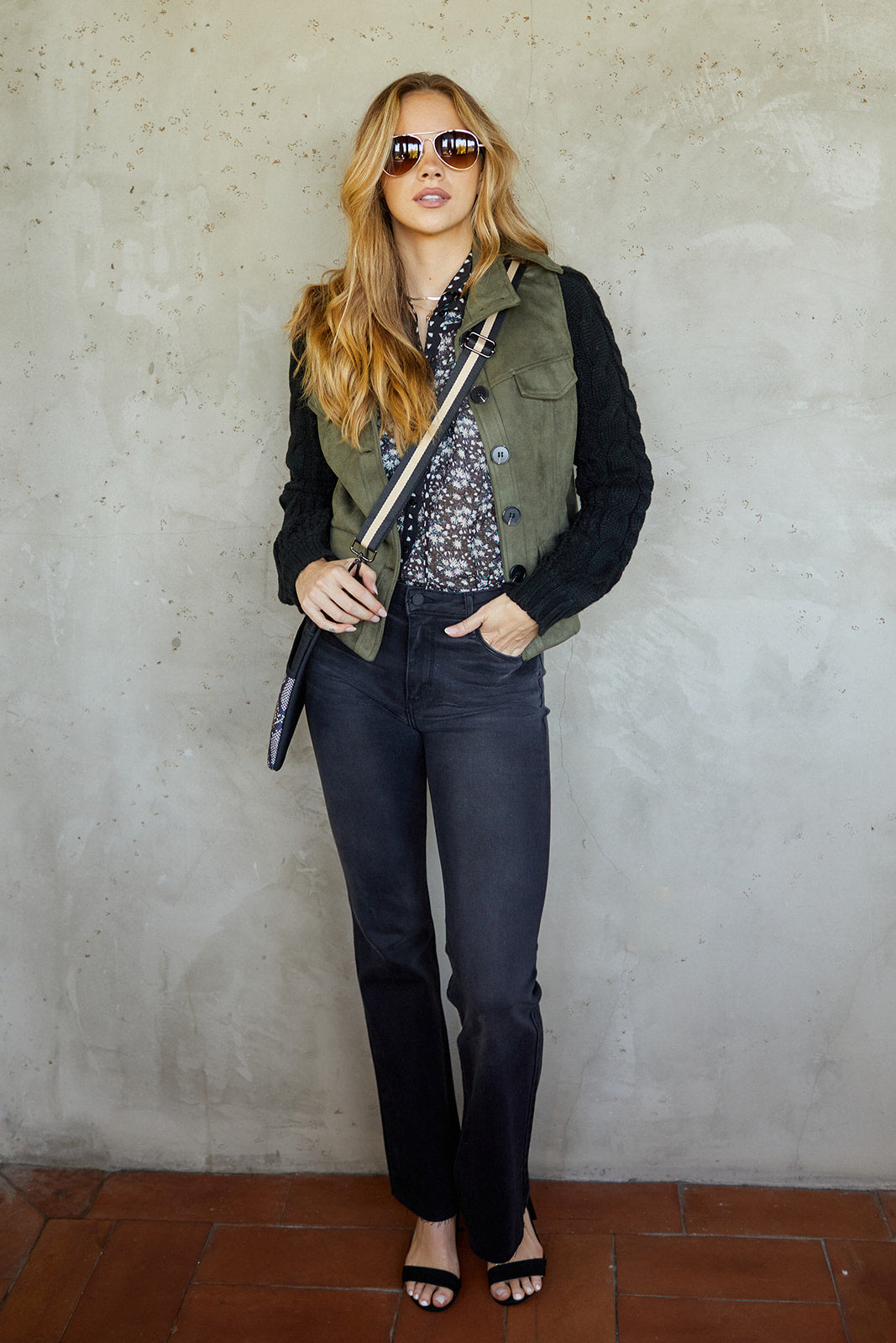 SALE - Reasley Cableknit Sleeve Jacket - fab'rik
