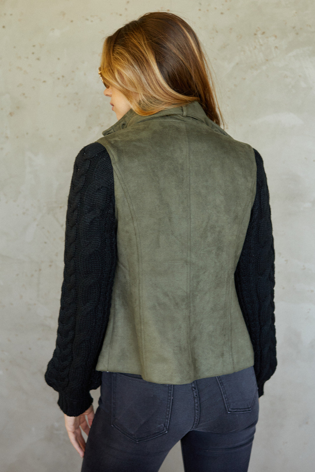 SALE - Reasley Cableknit Sleeve Jacket - fab'rik
