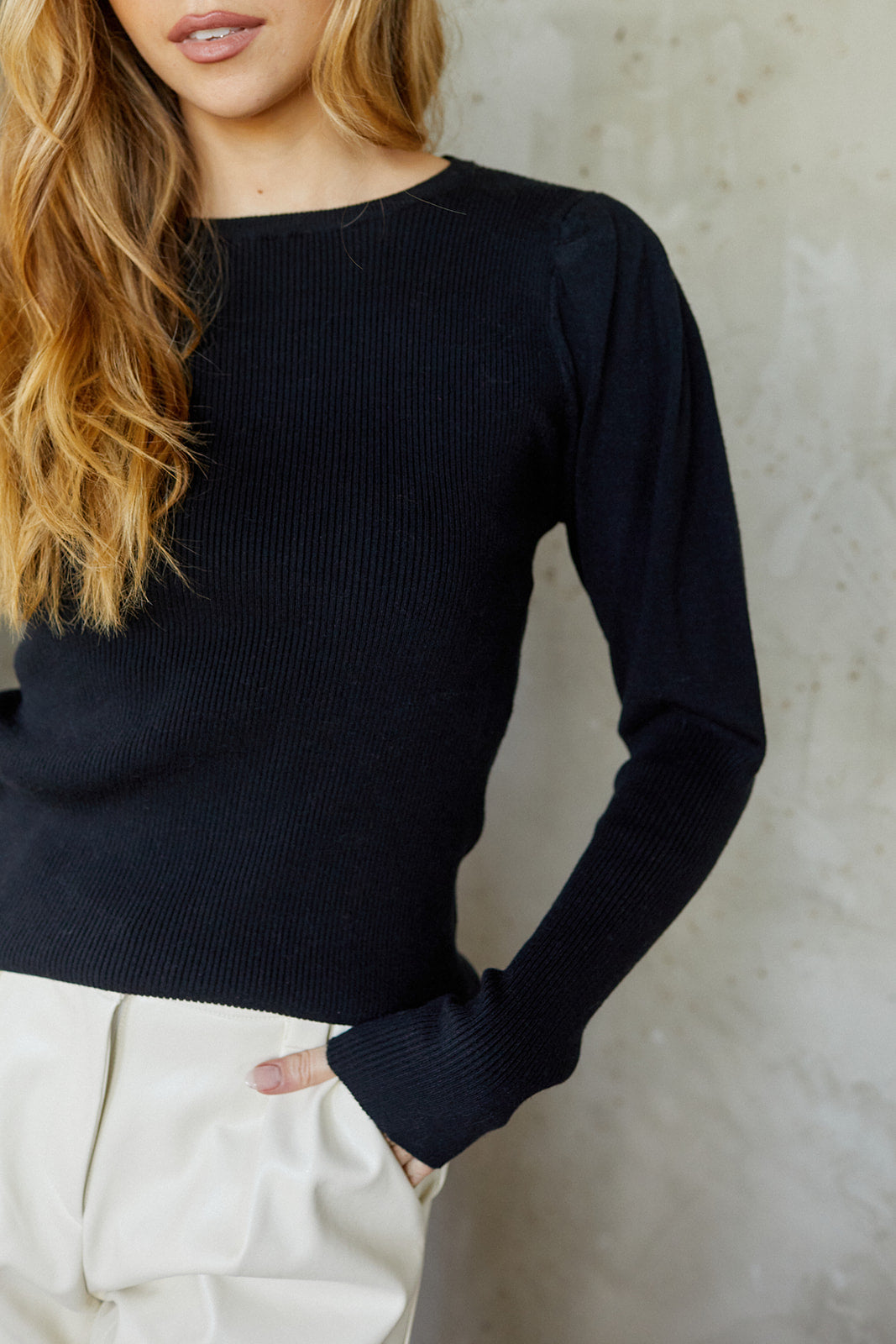 SALE - Raye Puff Sleeve Sweater - fab'rik