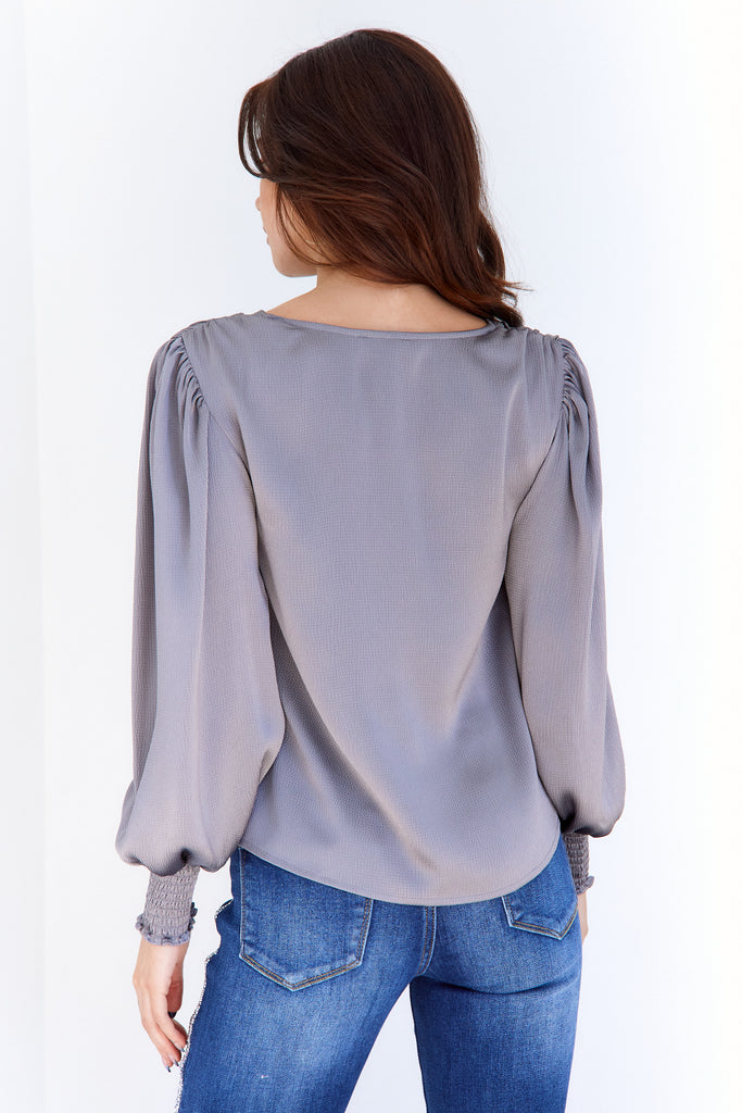 Haisley Crushed Satin Blouse - fab'rik