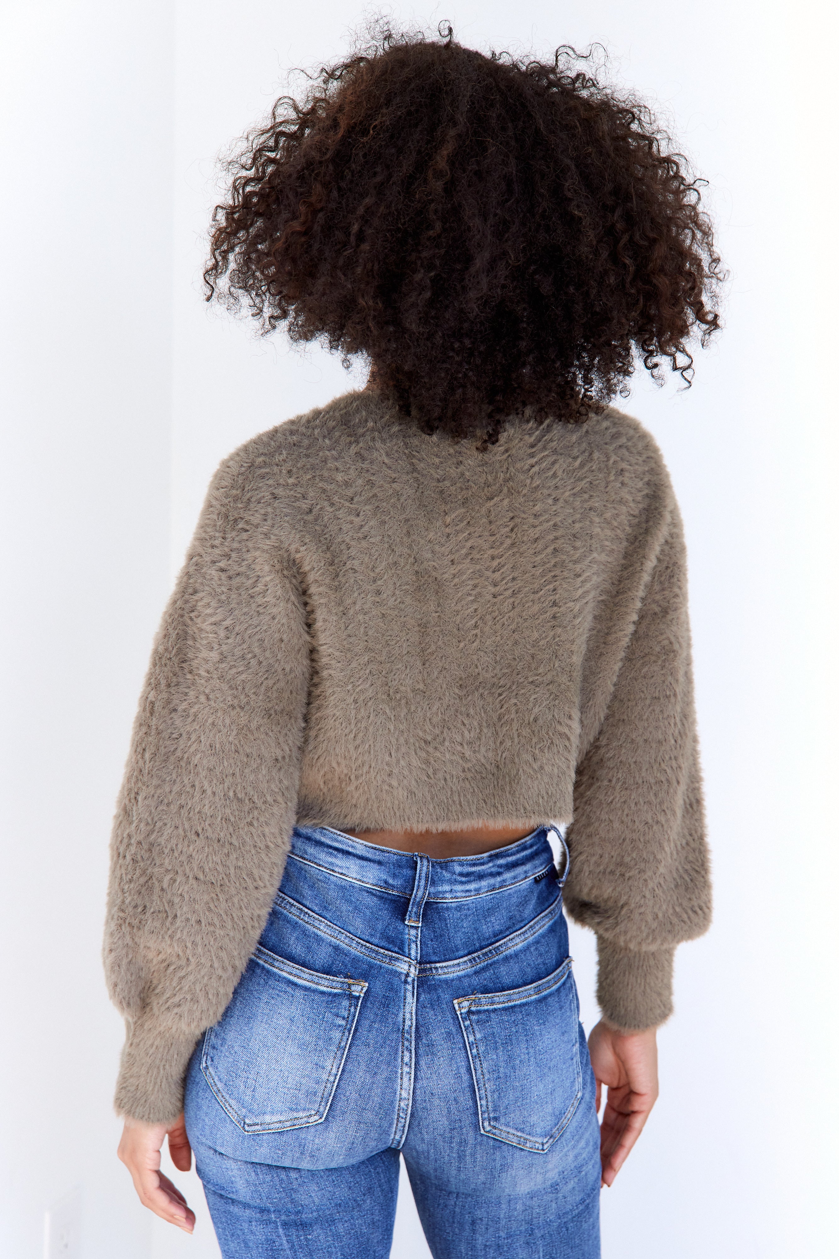 Jordie Fuzzy Crop Sweater - fab'rik