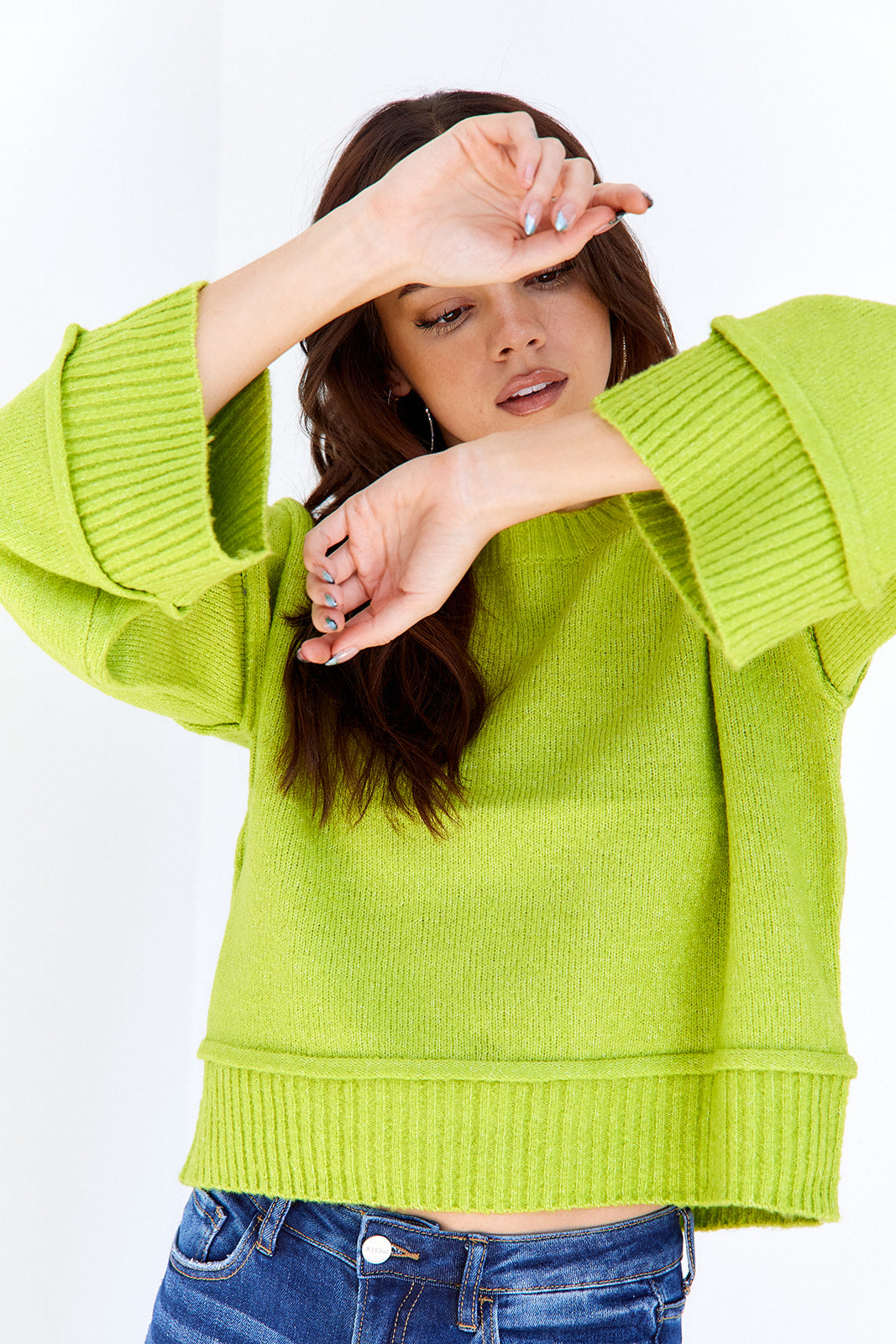 Elliana Wide Sleeve Sweater - fab'rik