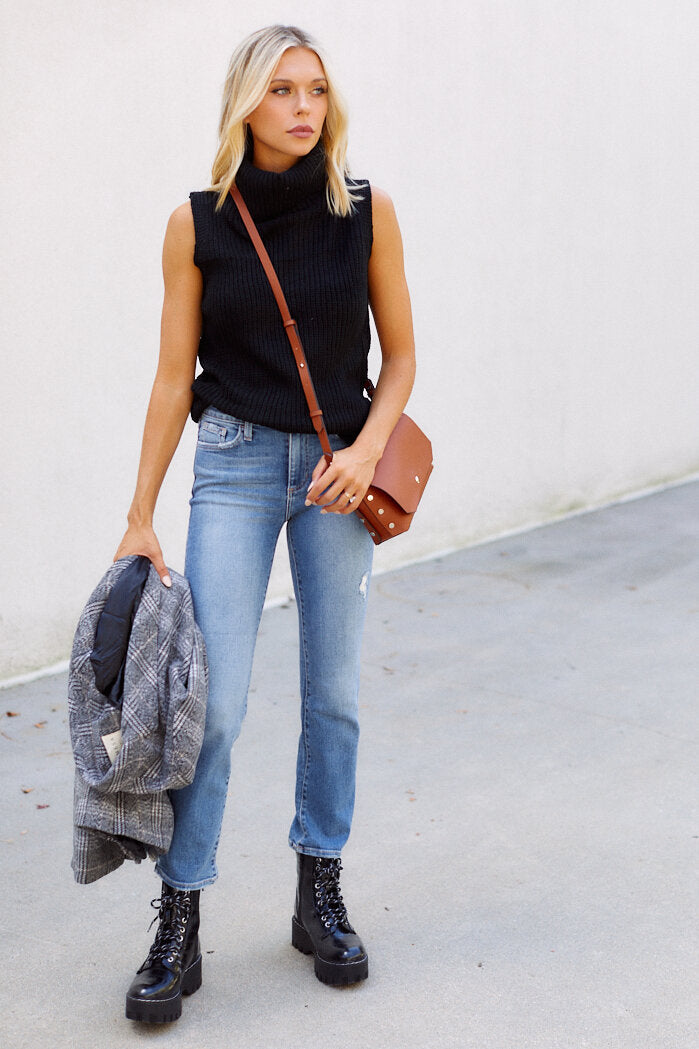 SALE - Lulie Sleeveless Turtleneck Sweater - fab'rik