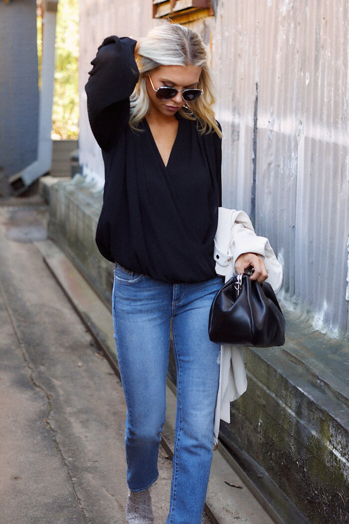 SALE - Cayden Surplice Blouse - fab'rik