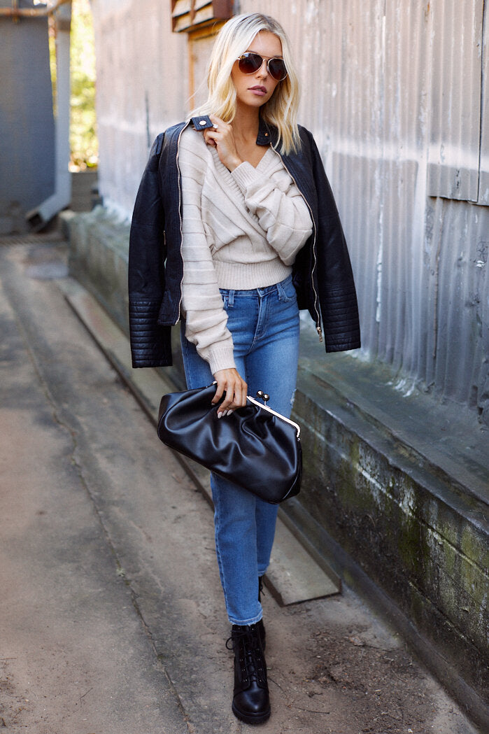 SALE - Loila Surplice Sweater - fab'rik
