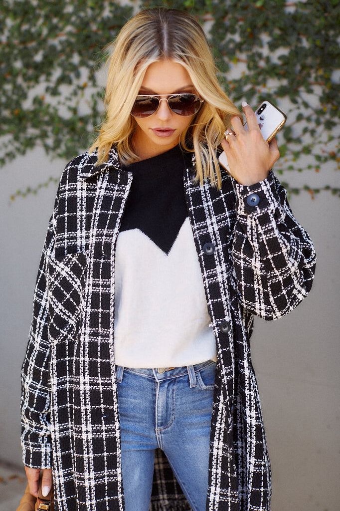 Tara Plaid Coat - fab'rik