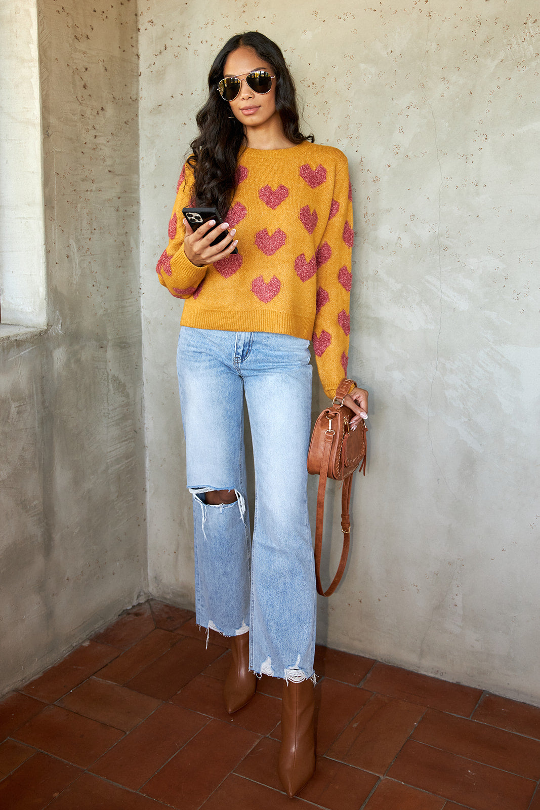 SALE - Bardot Heart Sweater - fab'rik
