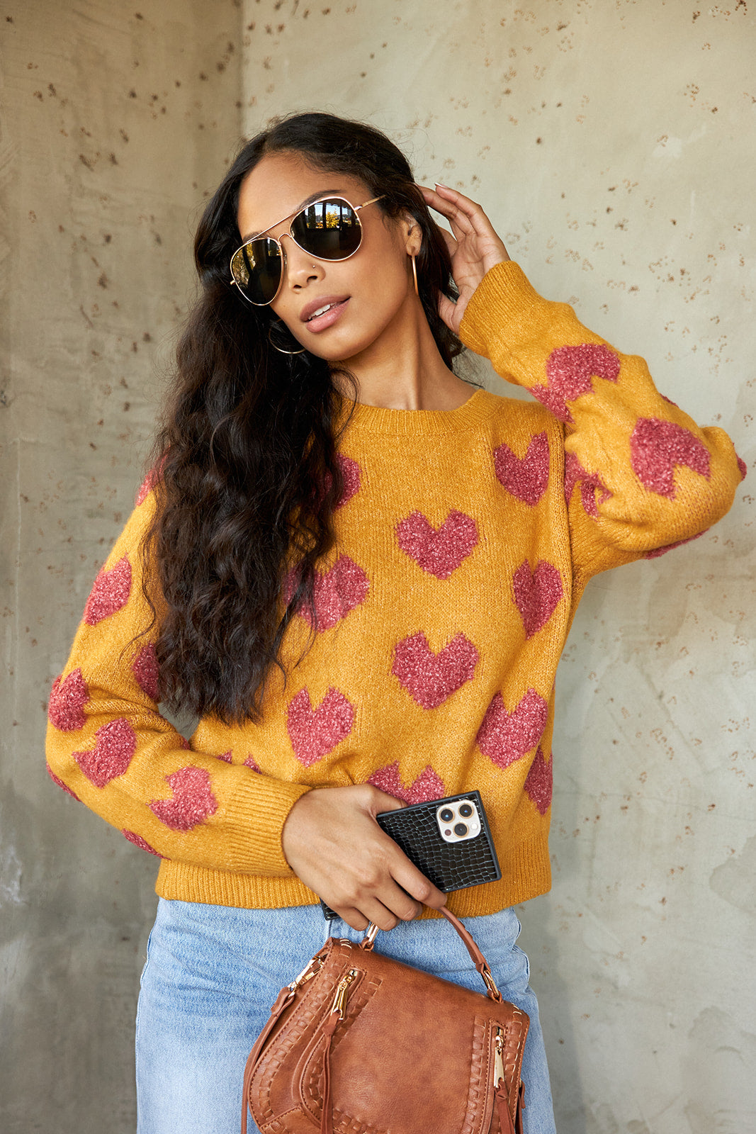 SALE - Bardot Heart Sweater - fab'rik
