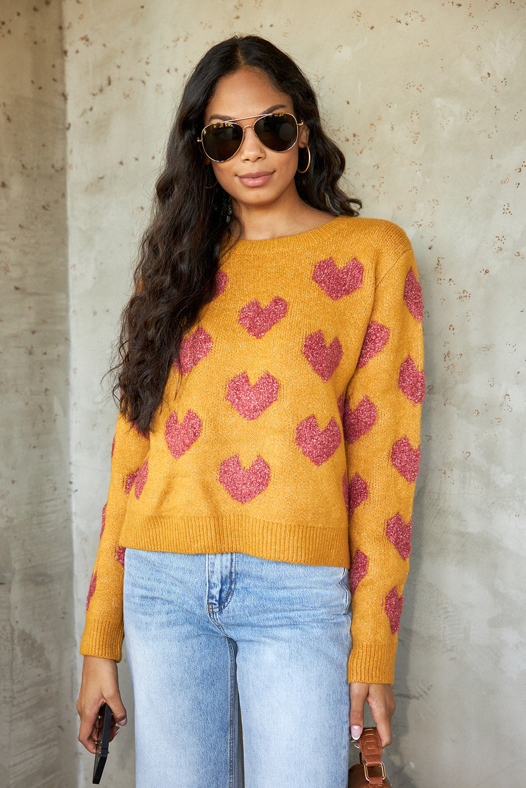 SALE - Bardot Heart Sweater - fab'rik