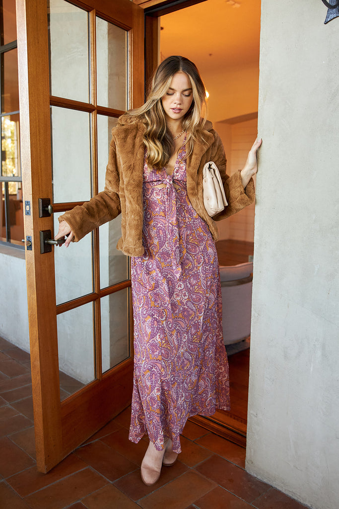 SALE - Scarabee Paisley Printed Maxi Dress - fab'rik