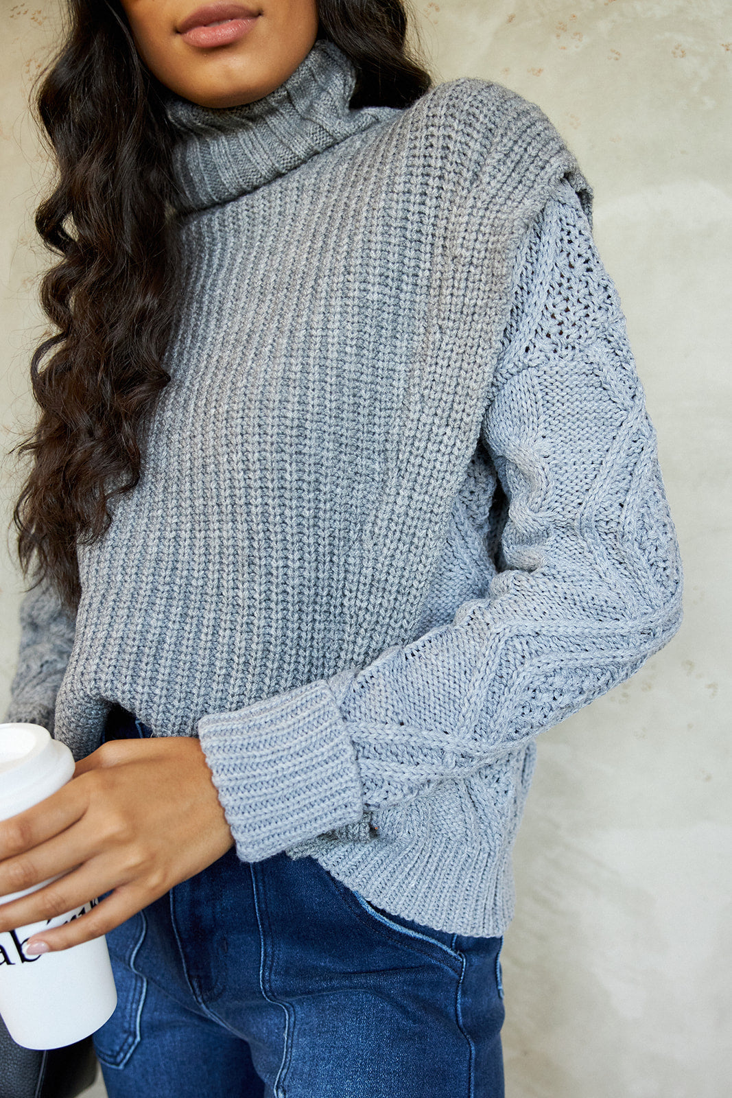 SALE - Carlin Two Tone Sweater - fab'rik