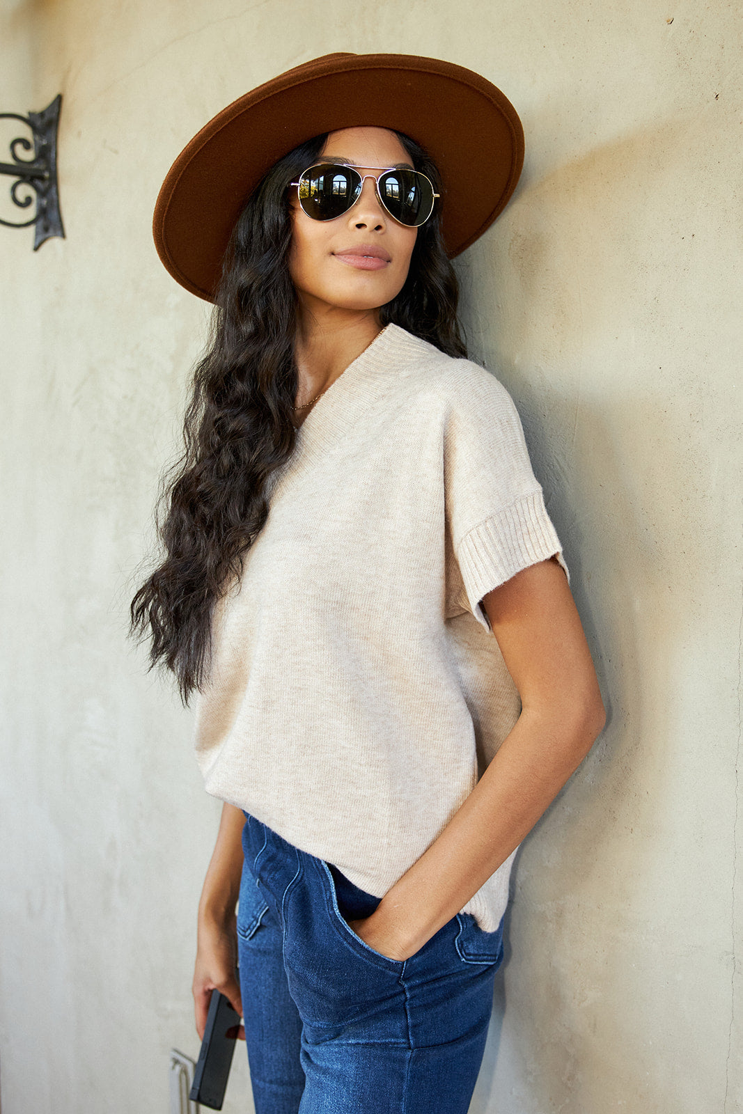 SALE - Kaleena Short Sleeve Sweater - fab'rik