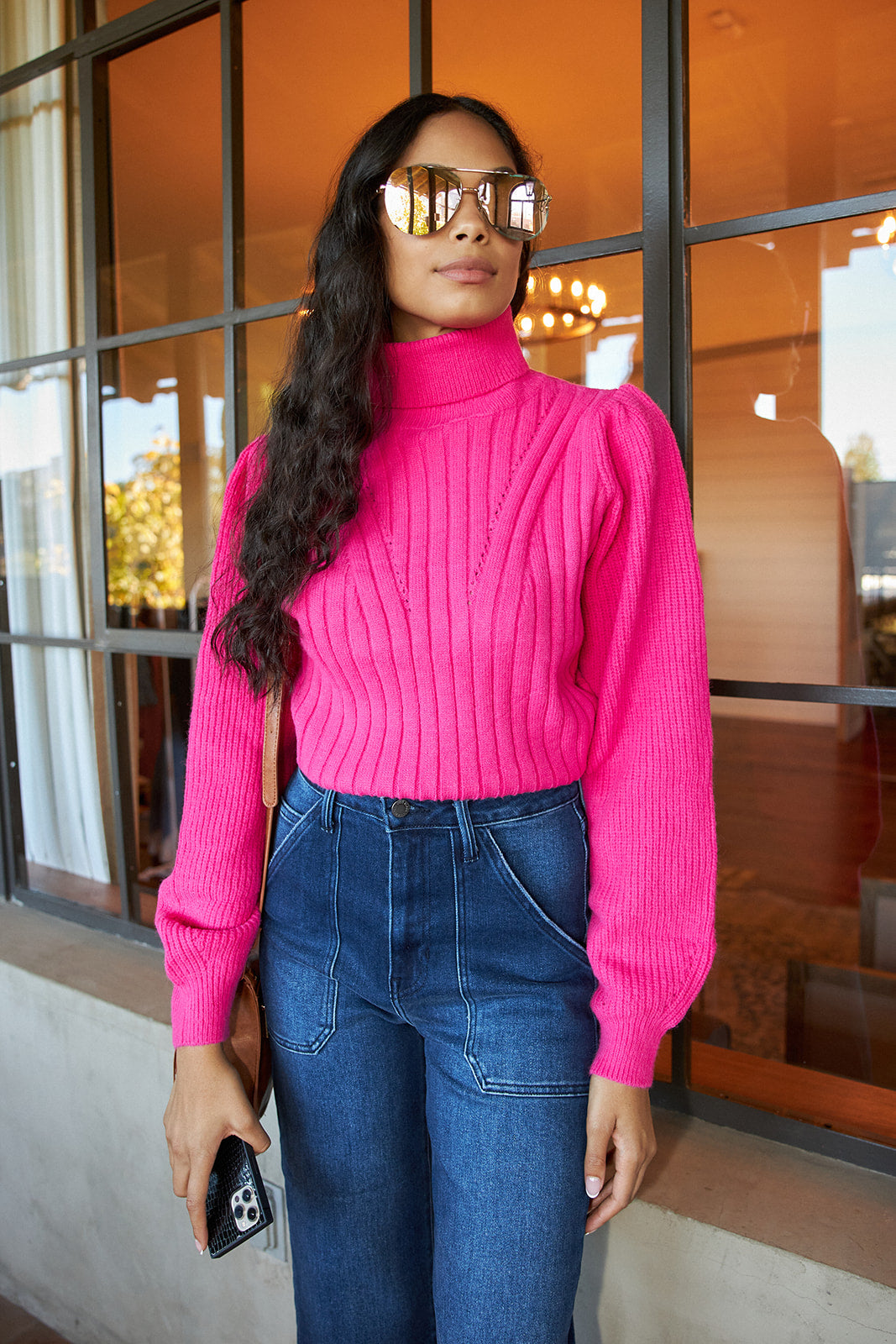 SALE - Ashmore Cropped Turtleneck Sweater - fab'rik