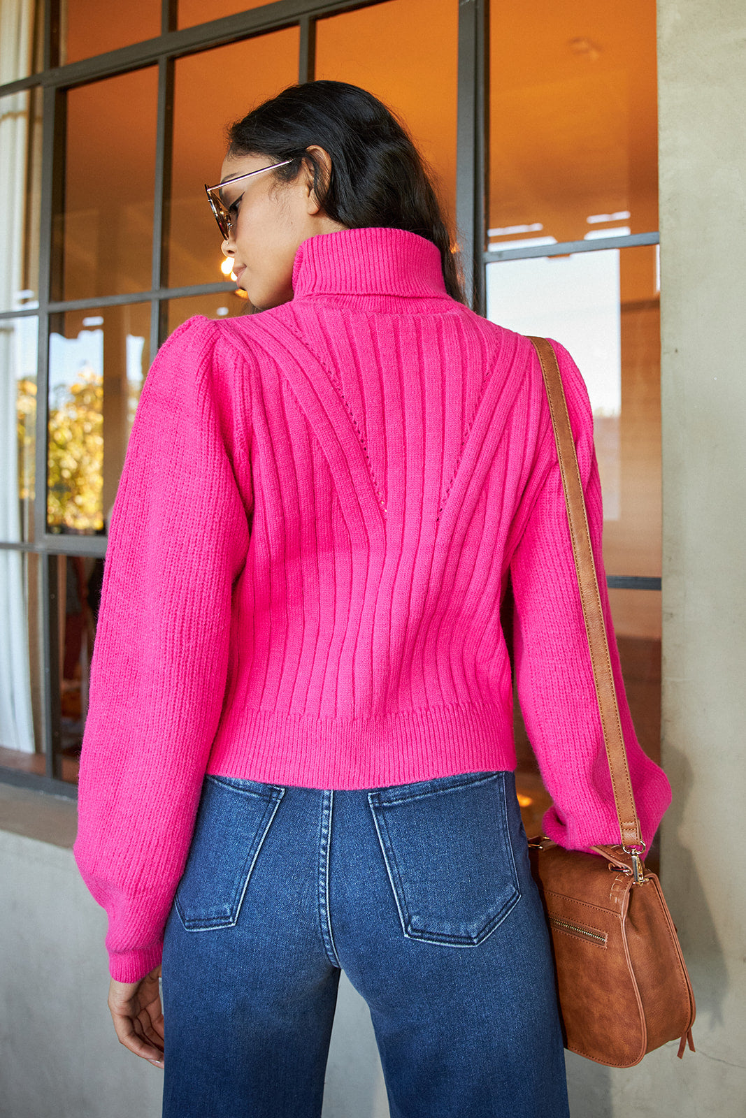 SALE - Ashmore Cropped Turtleneck Sweater - fab'rik