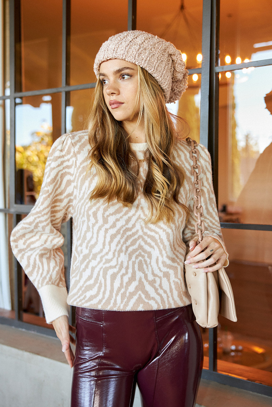 SALE - Laska Zebra Print Sweater - fab'rik