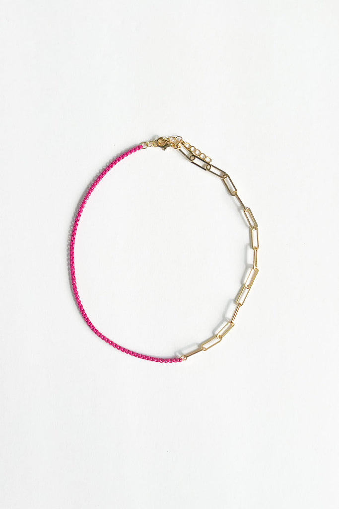 Luci Lanyard Link Enamel Necklace - fab'rik