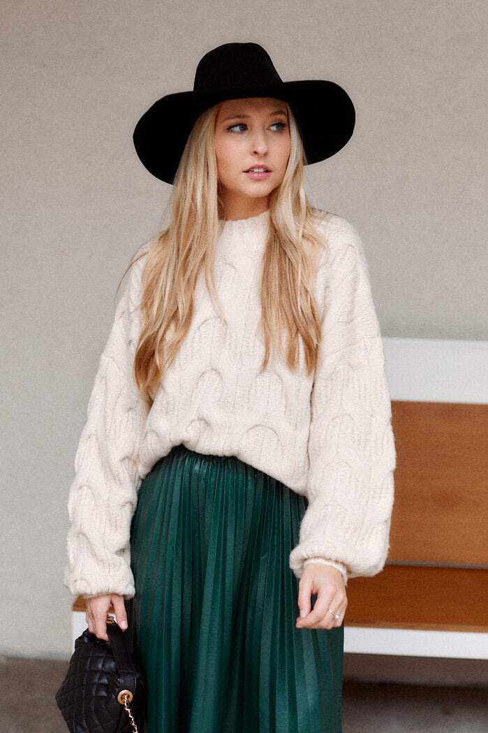 Kearney Mock Neck Textured Sweater - fab'rik