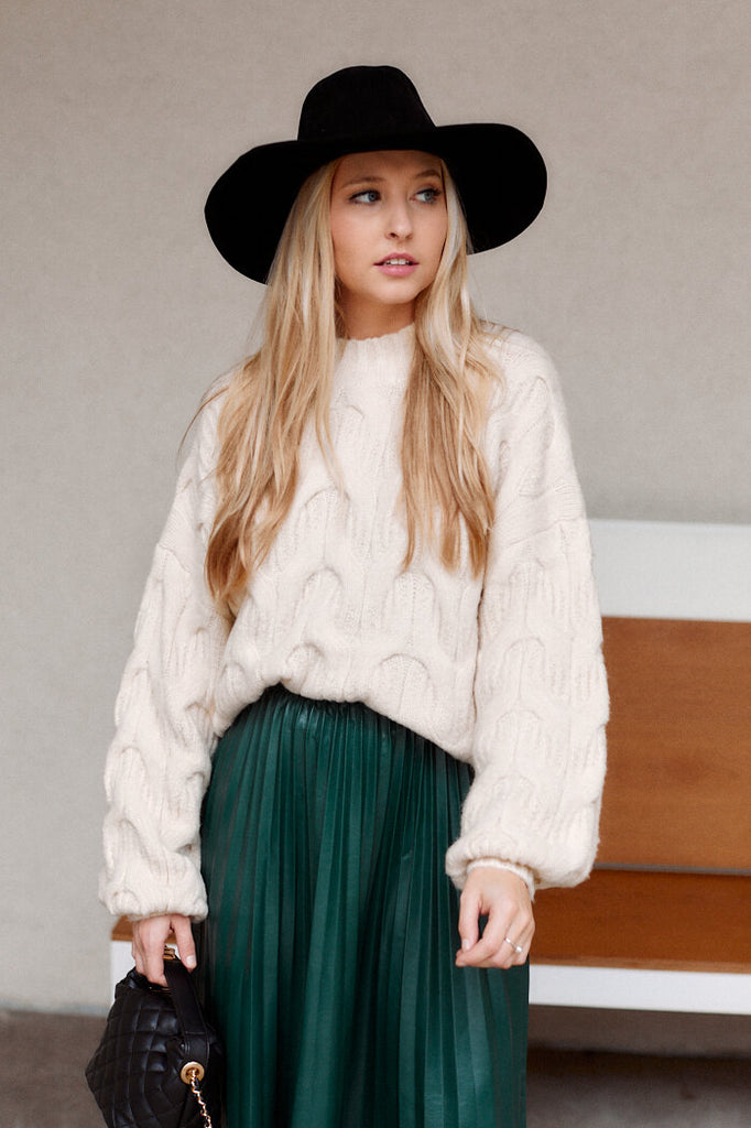 Kearney Mock Neck Textured Sweater - fab'rik
