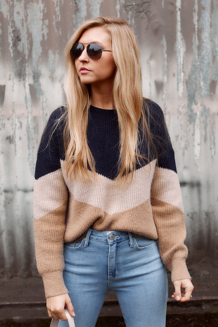 Sandy Colorblock Sweater - fab'rik