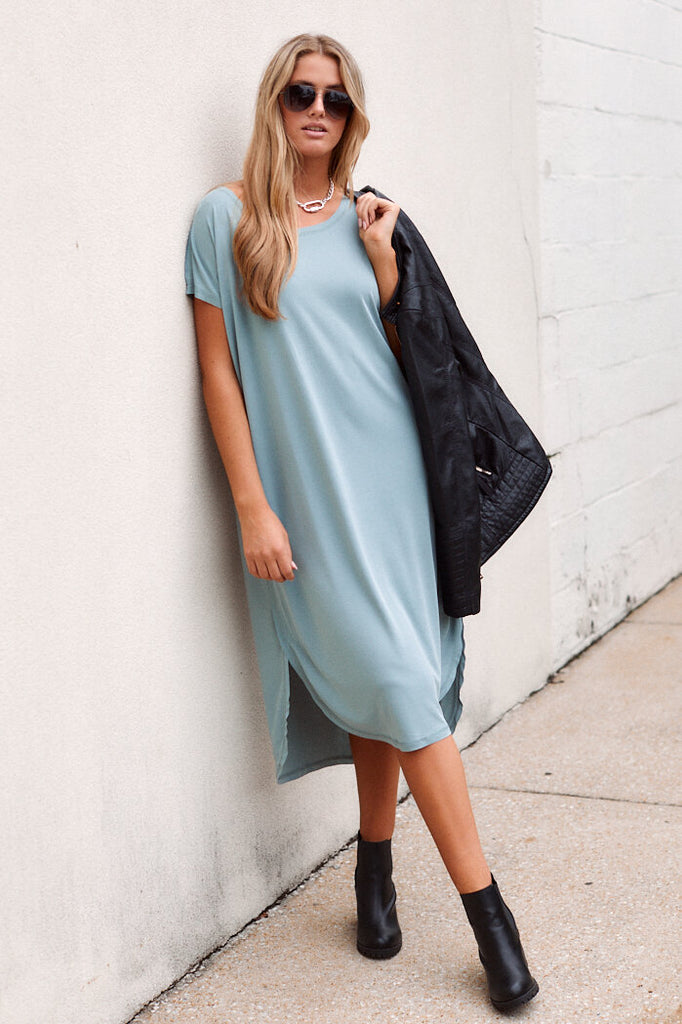 SALE - Quinn T-Shirt Midi Dress - fab'rik
