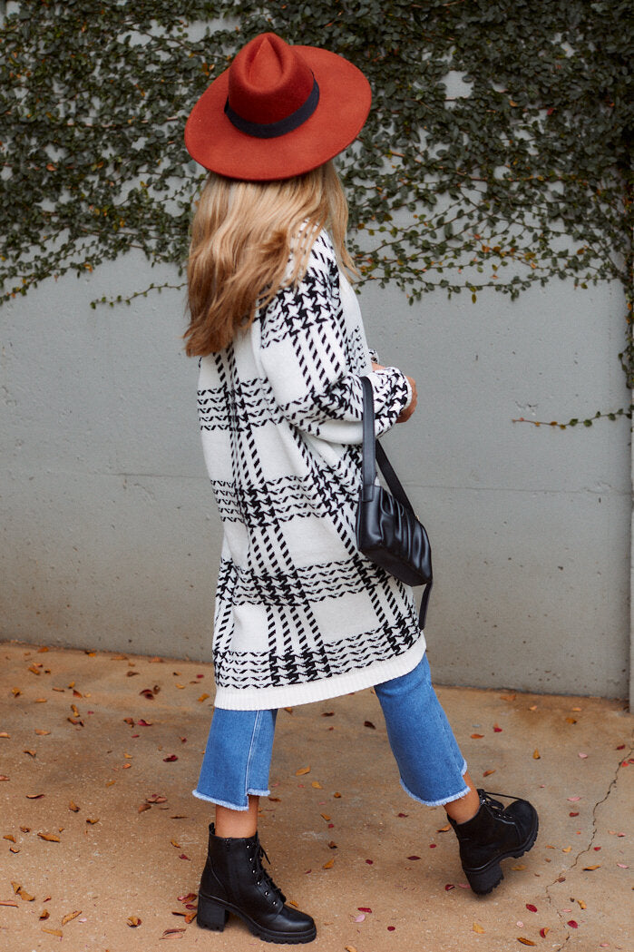Kellen Houndstooth Cardigan - fab'rik