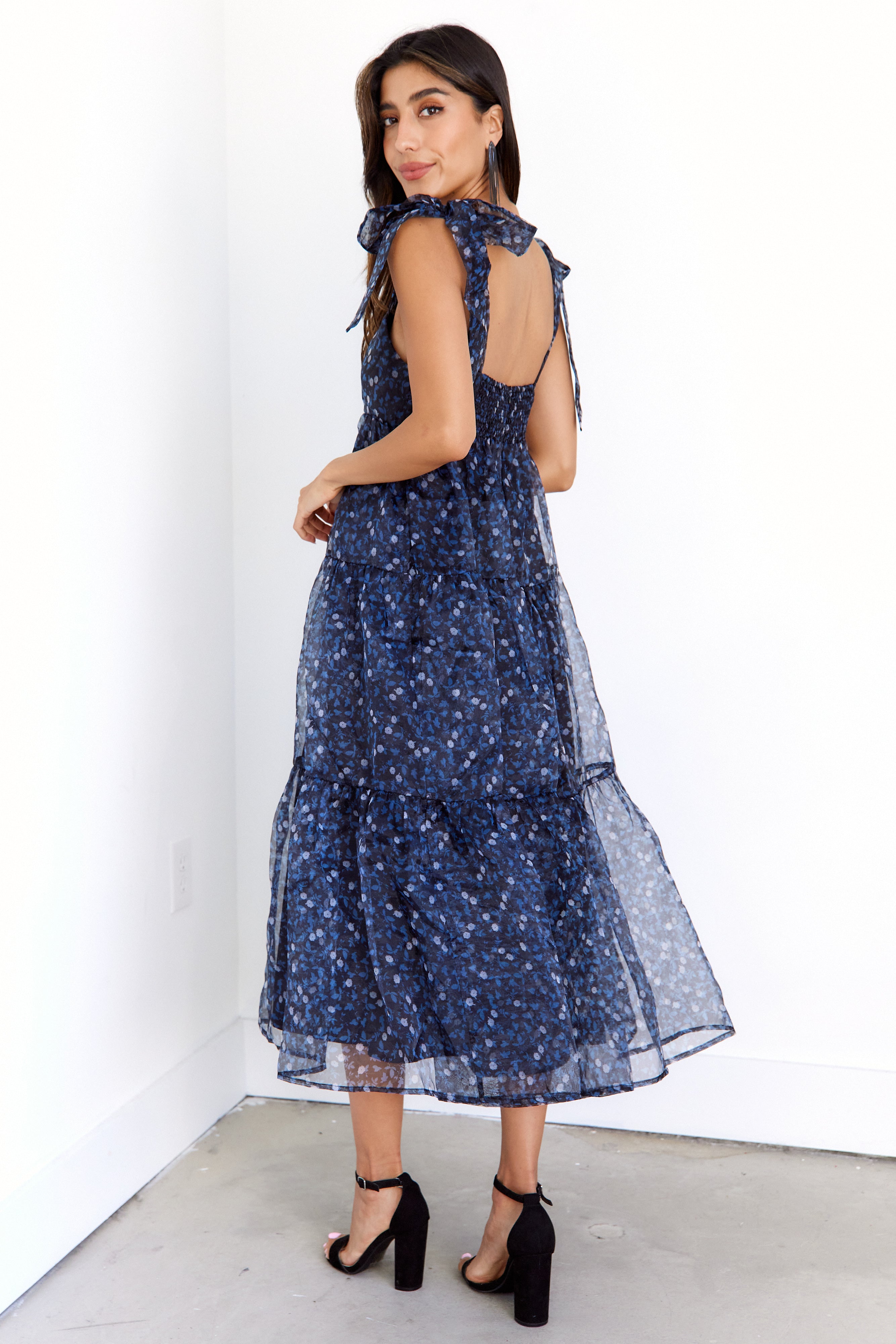 Victoria Tiered Tulle Midi Dress - fab'rik