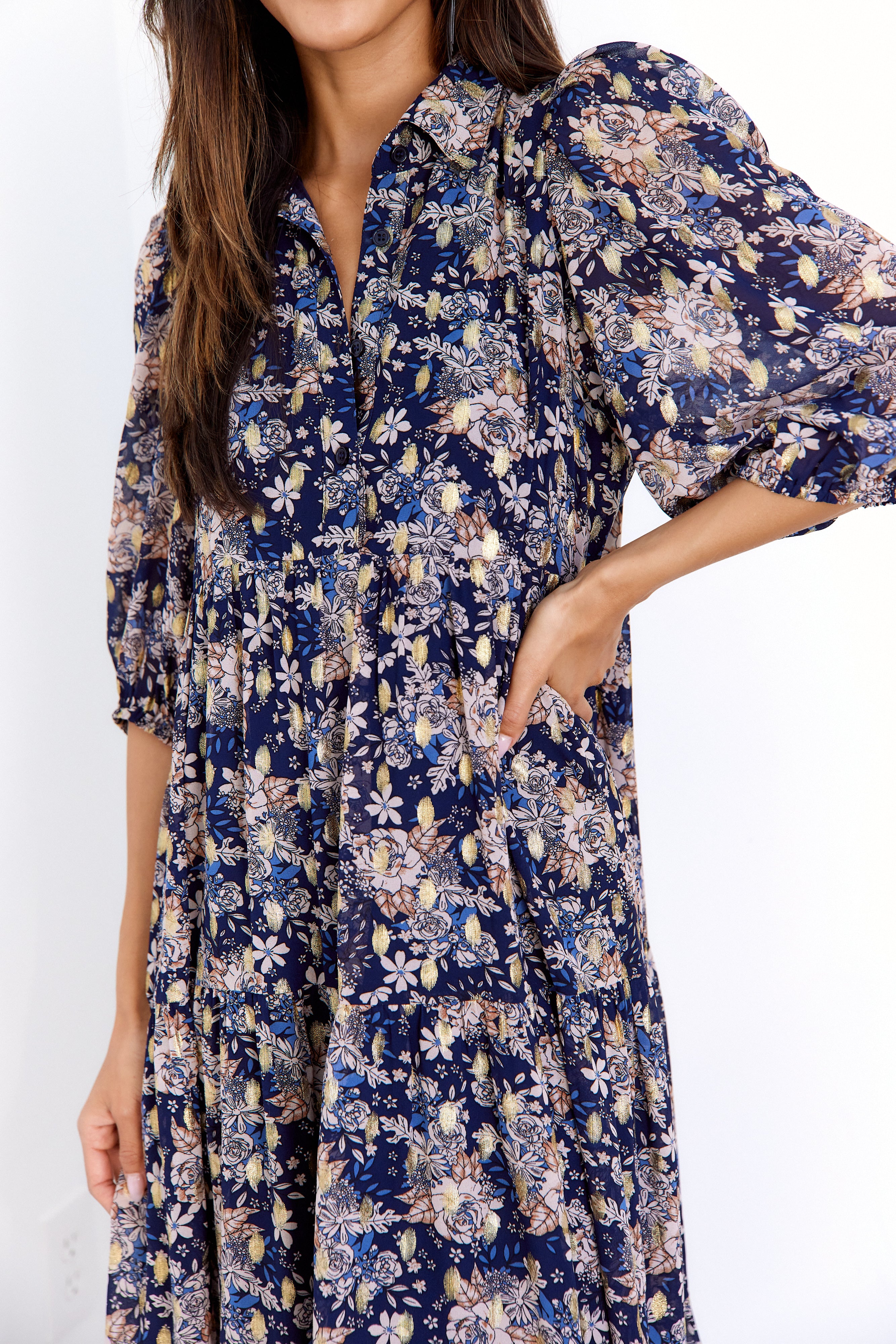 Thea Floral Midi Dress - fab'rik