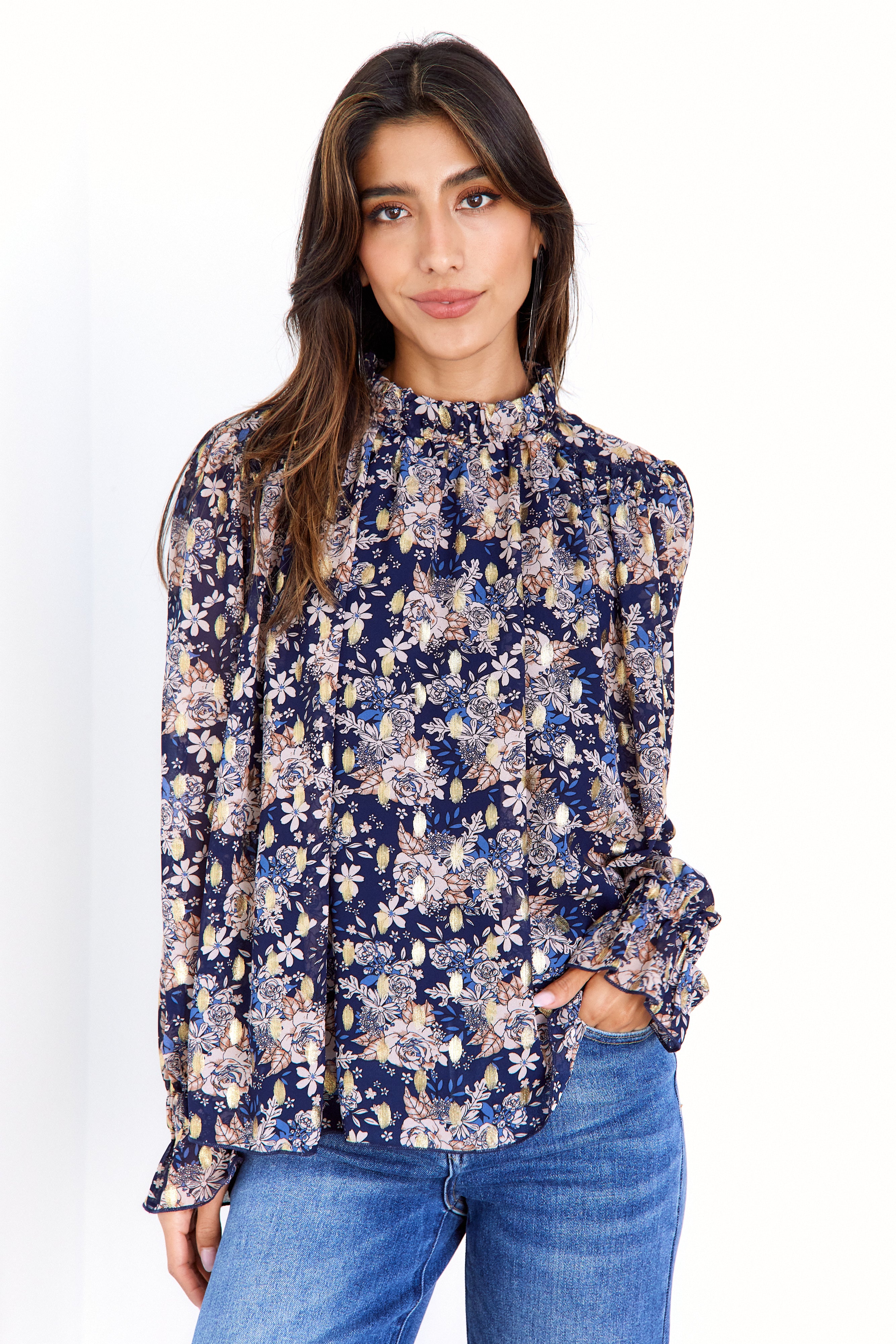 Melissa Floral Printed Blouse - fab'rik