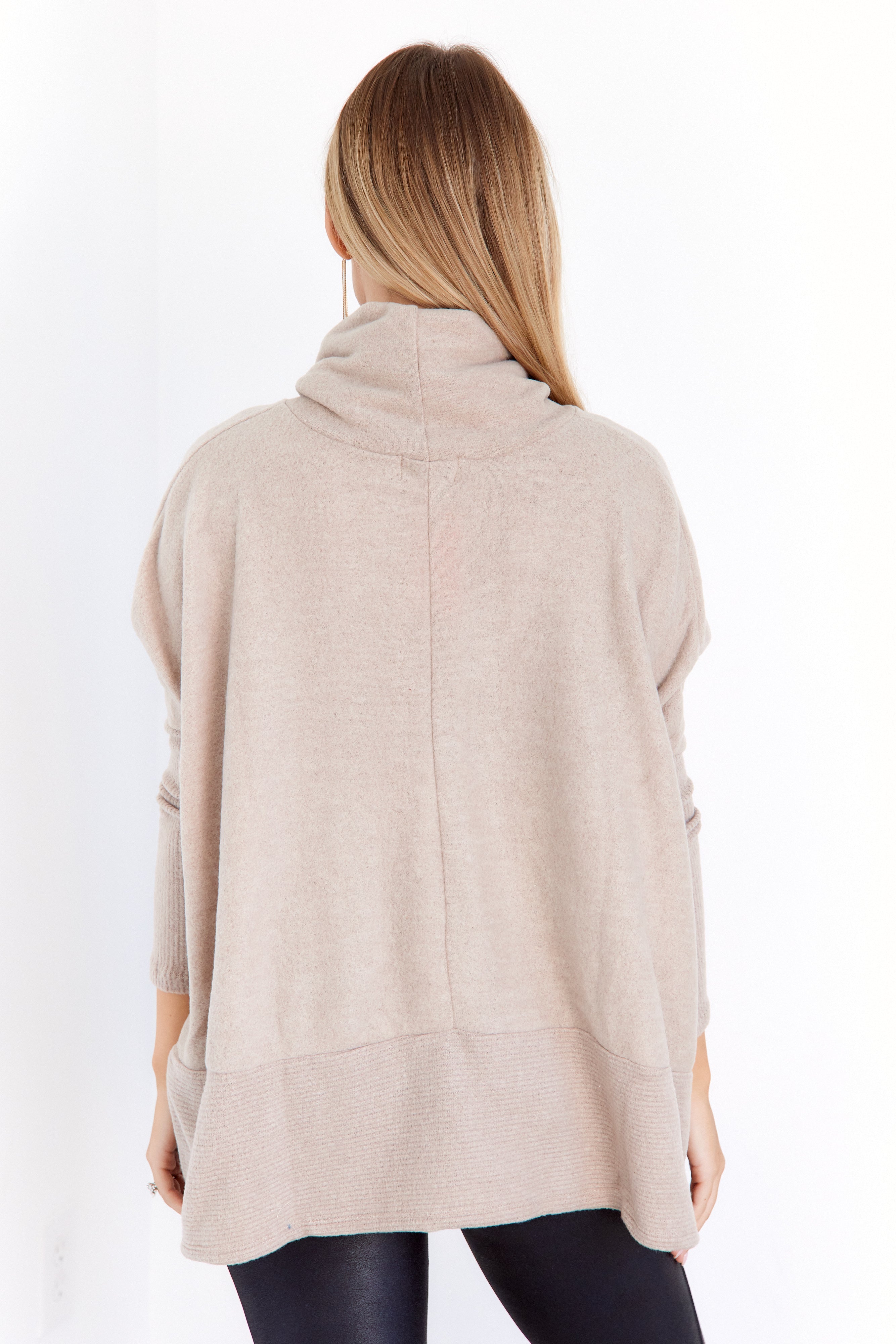 Lana Drawstring Cowl Neck Sweater - fab'rik