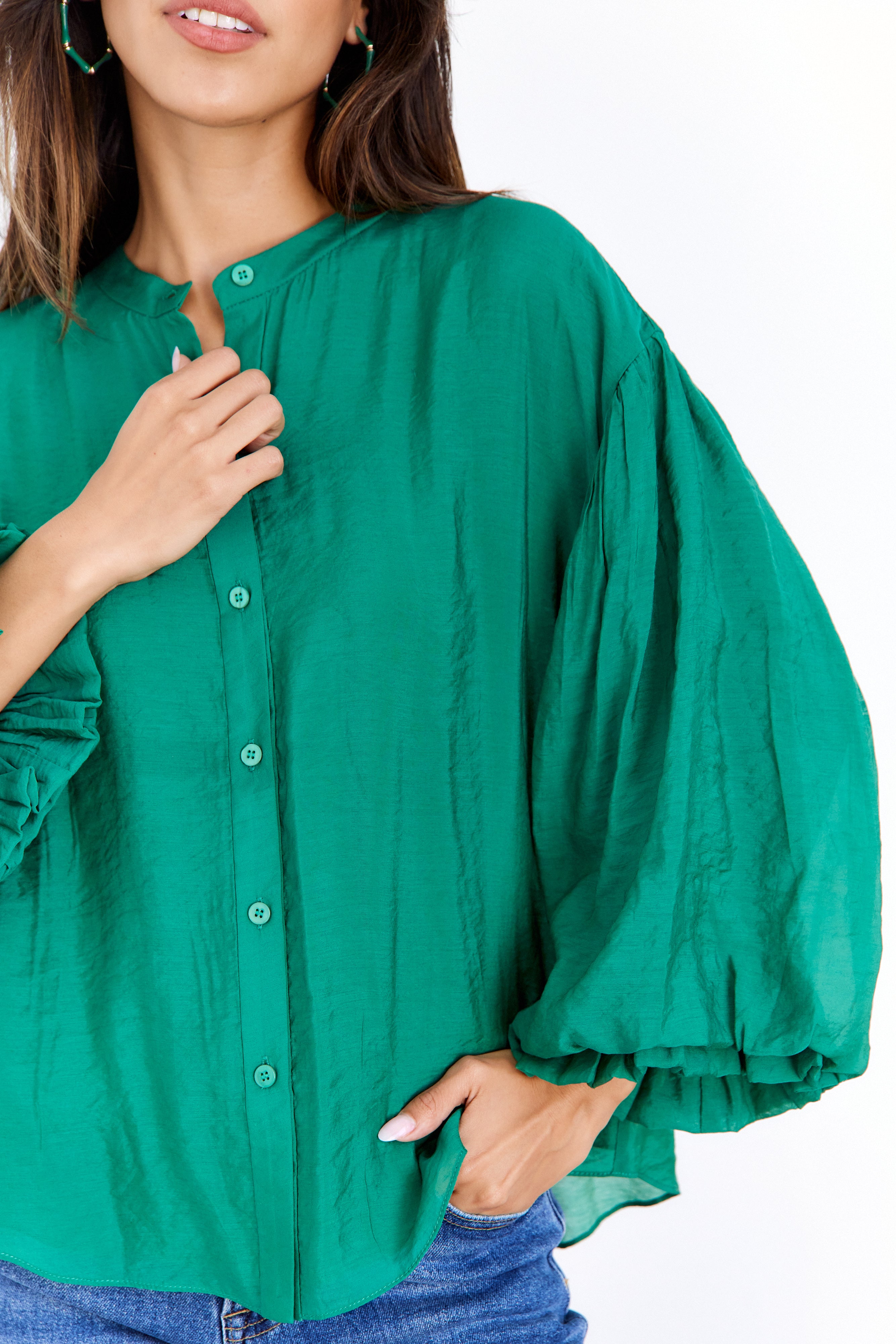 Pax Button Front Woven Blouse - fab'rik
