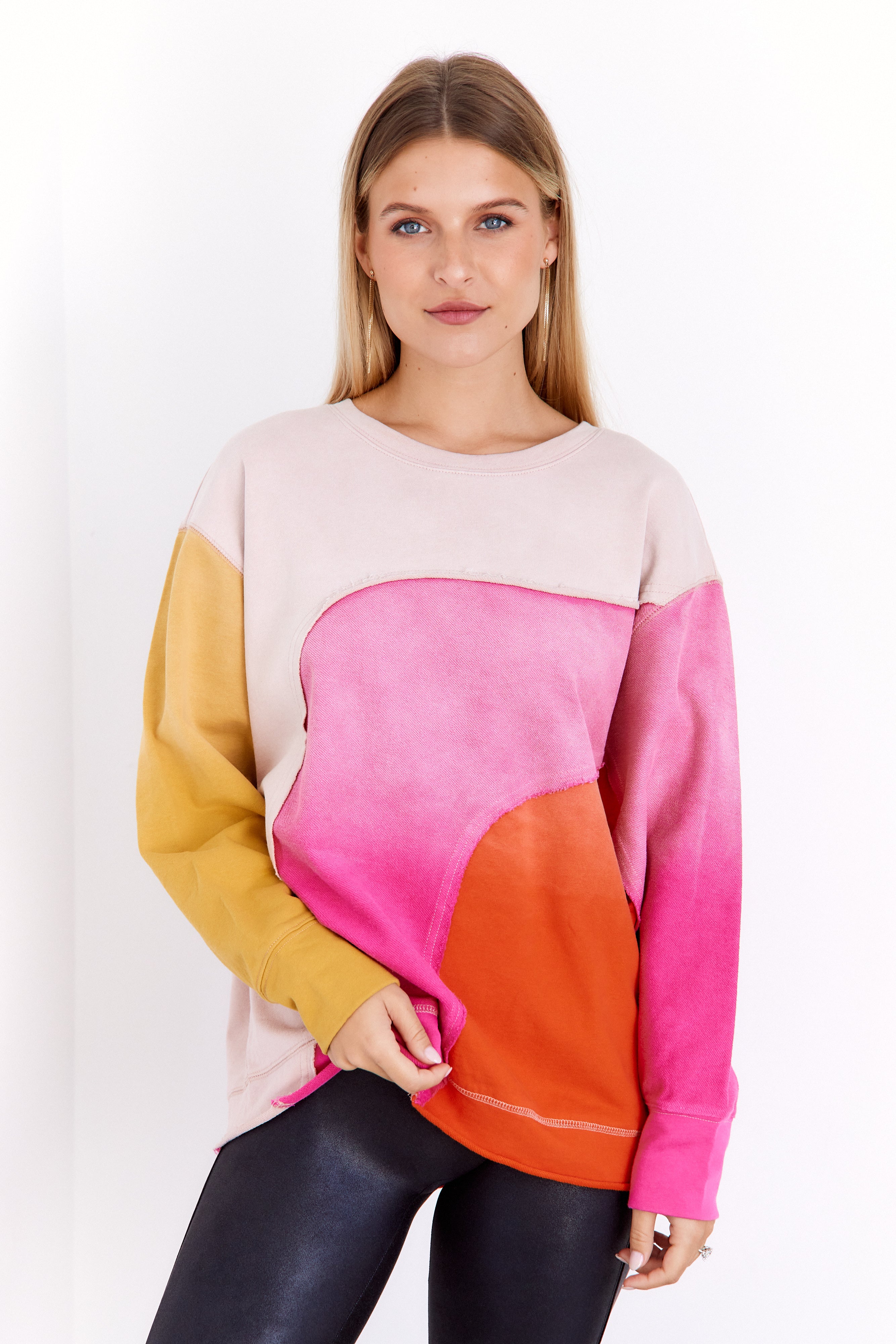 Narissa Raw Hem Oversized Pullover - fab'rik
