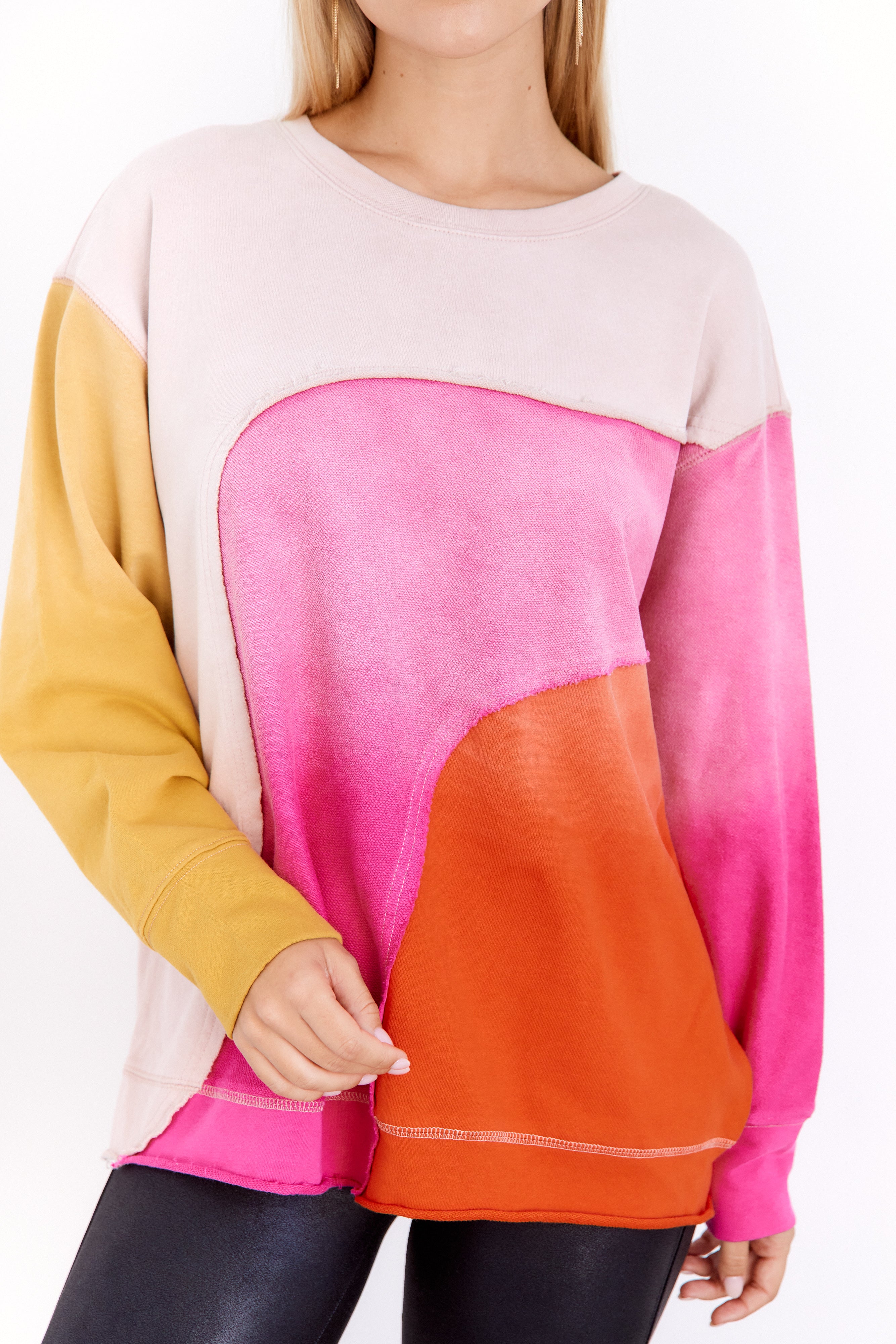 Narissa Raw Hem Oversized Pullover - fab'rik