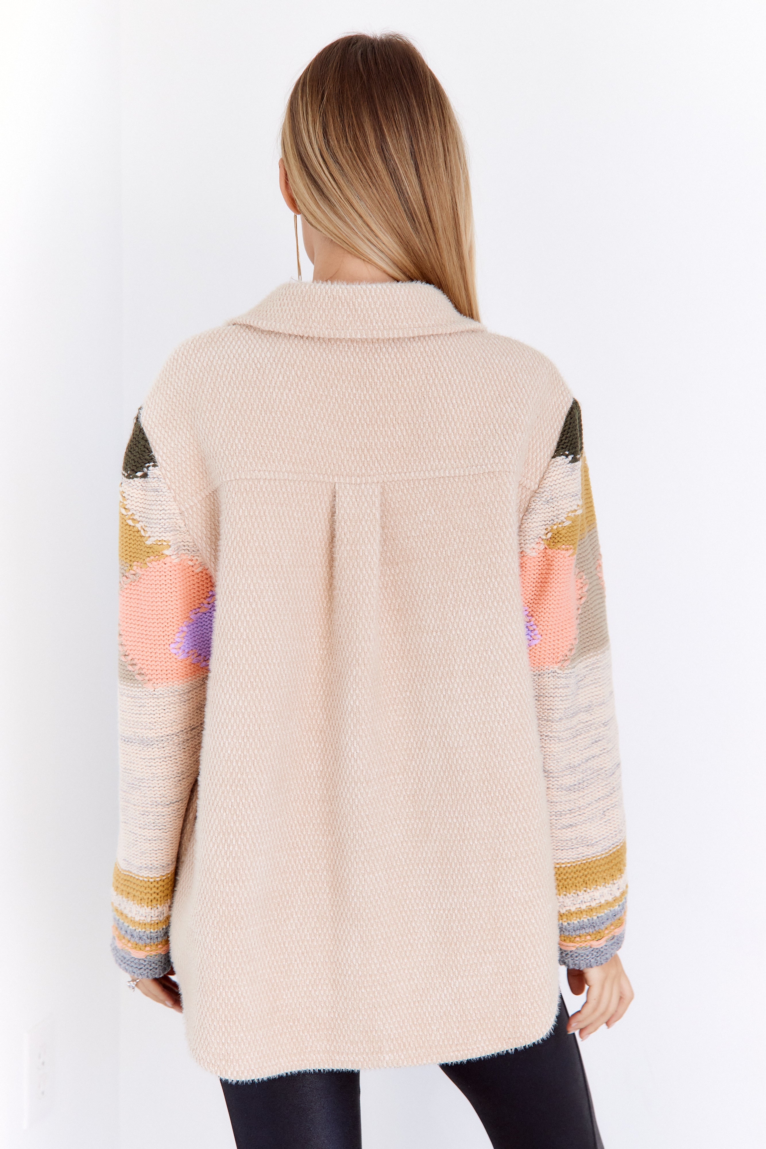 Simone Printed Sleeve Jacket - fab'rik