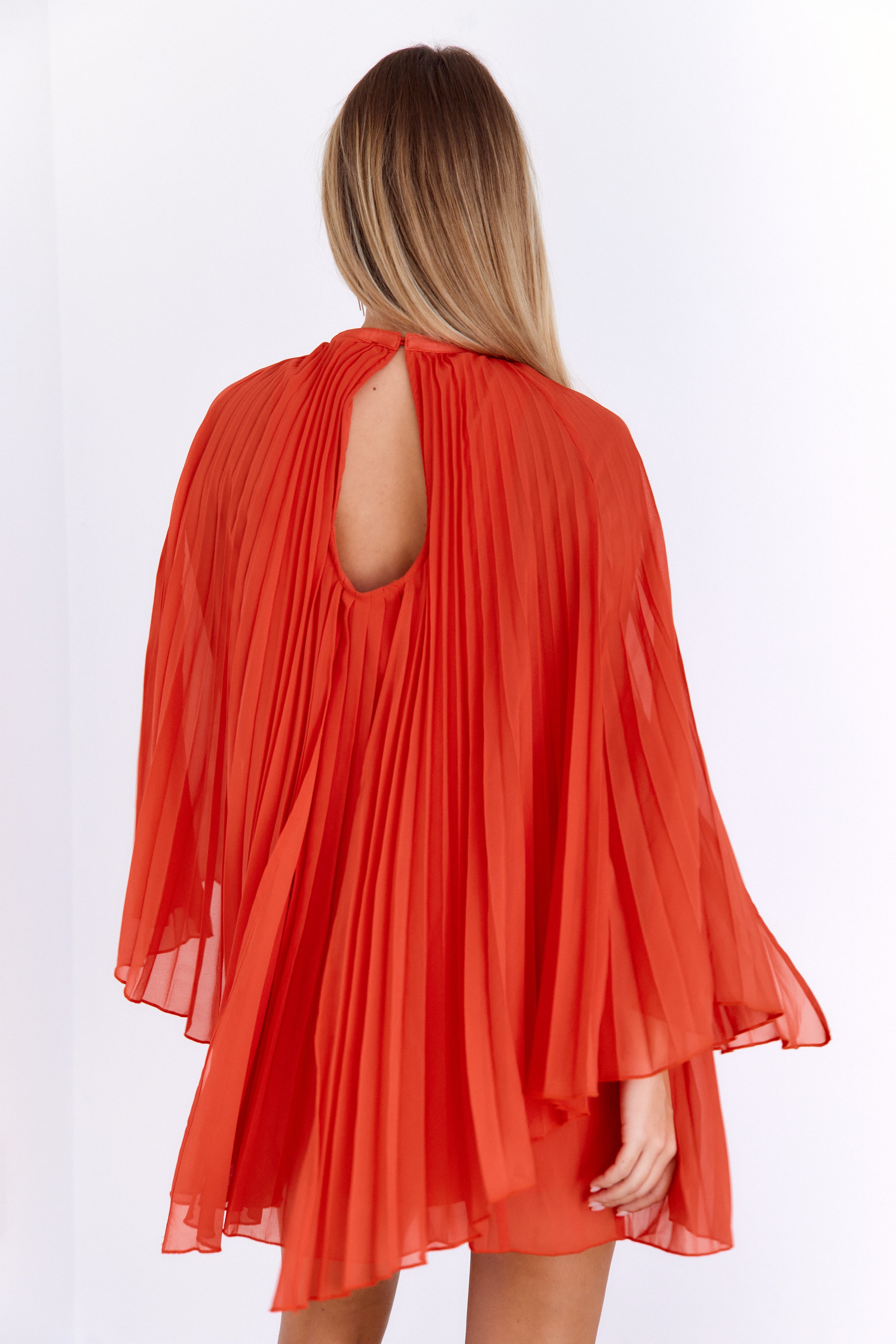 Helena Pleated Cape Mini Dress - fab'rik
