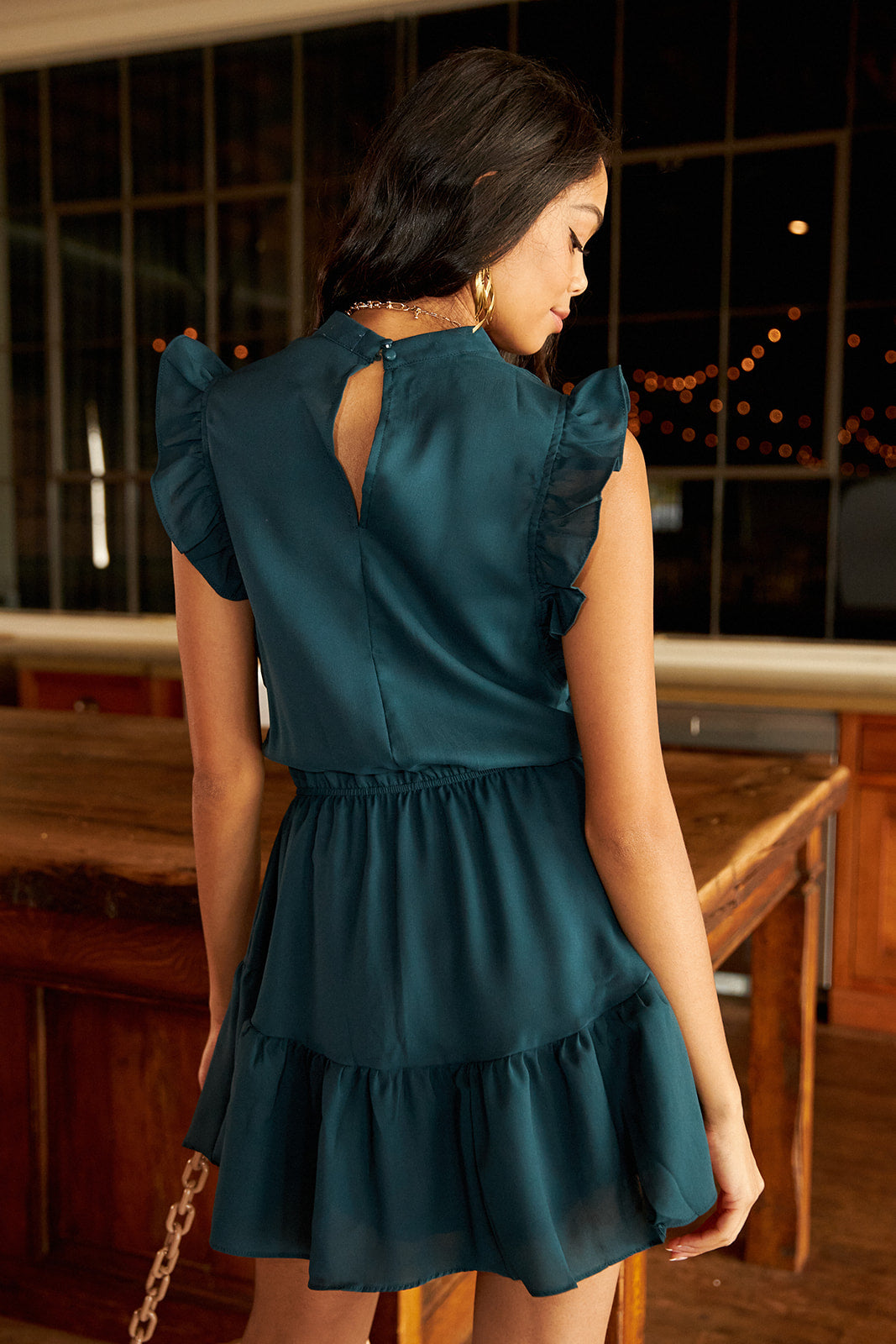 SALE - Lilith Ruffled Sleeve Tiered Dress - fab'rik