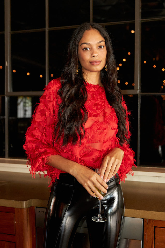 SALE - Joline Lace Fringe Blouse - fab'rik