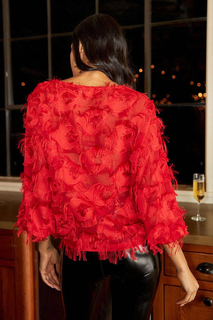 SALE - Joline Lace Fringe Blouse - fab'rik