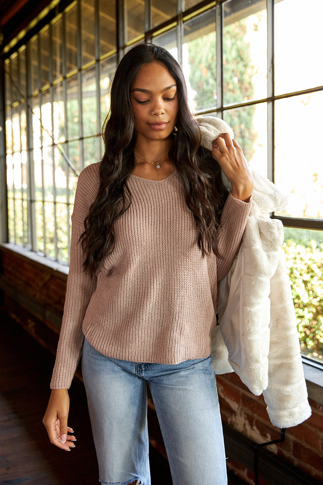 SALE - Crosby Knot Back Sweater - fab'rik